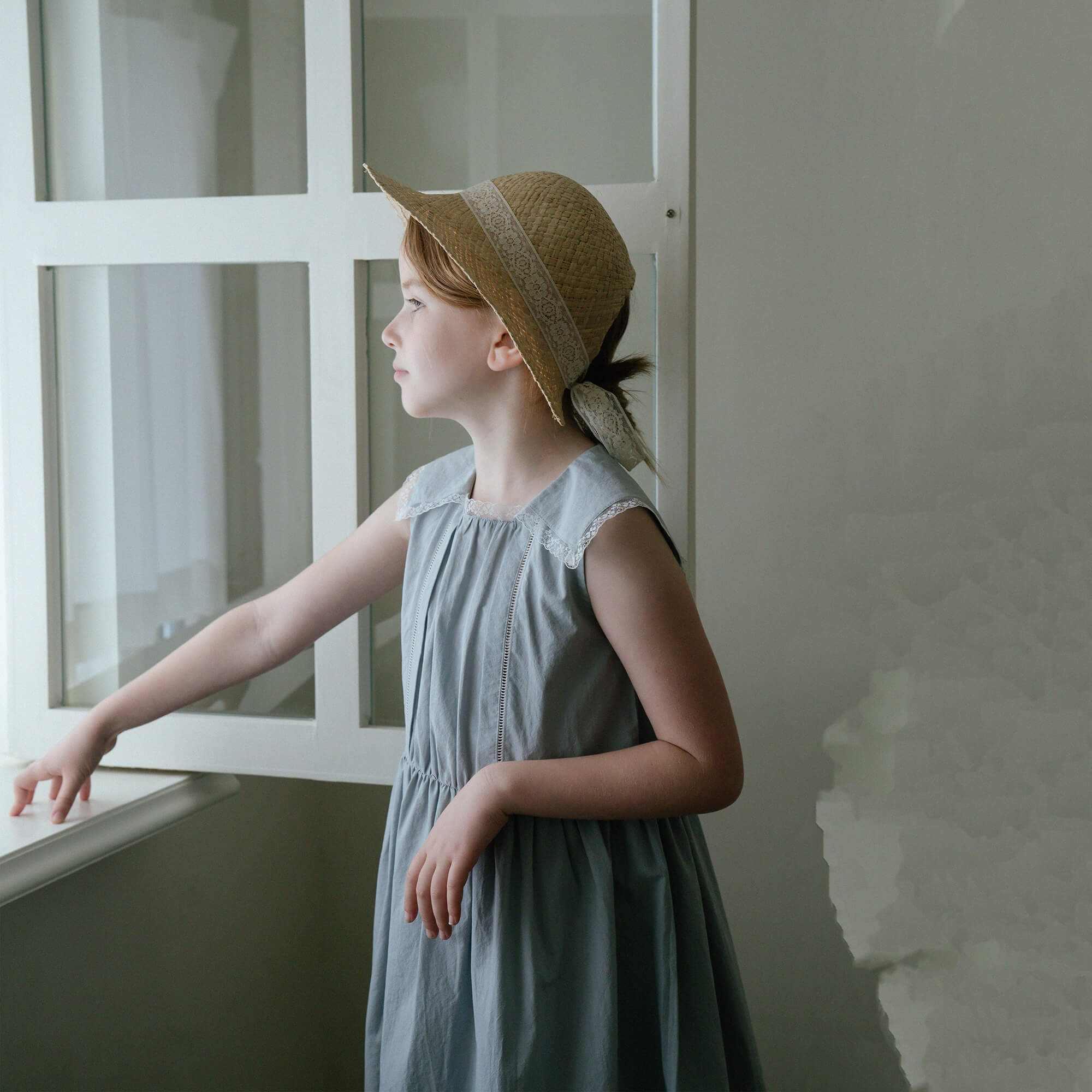 Girls Beige Sun Hat