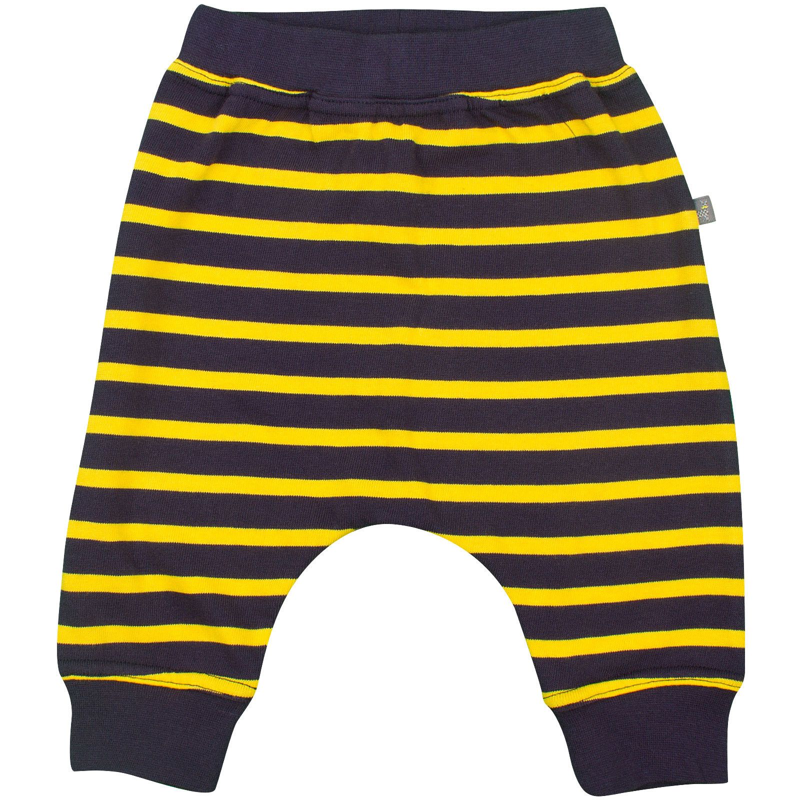 Pudding Baby Navy Blue Trousers With Yellow Stripe - CÉMAROSE | Children's Fashion Store - 1