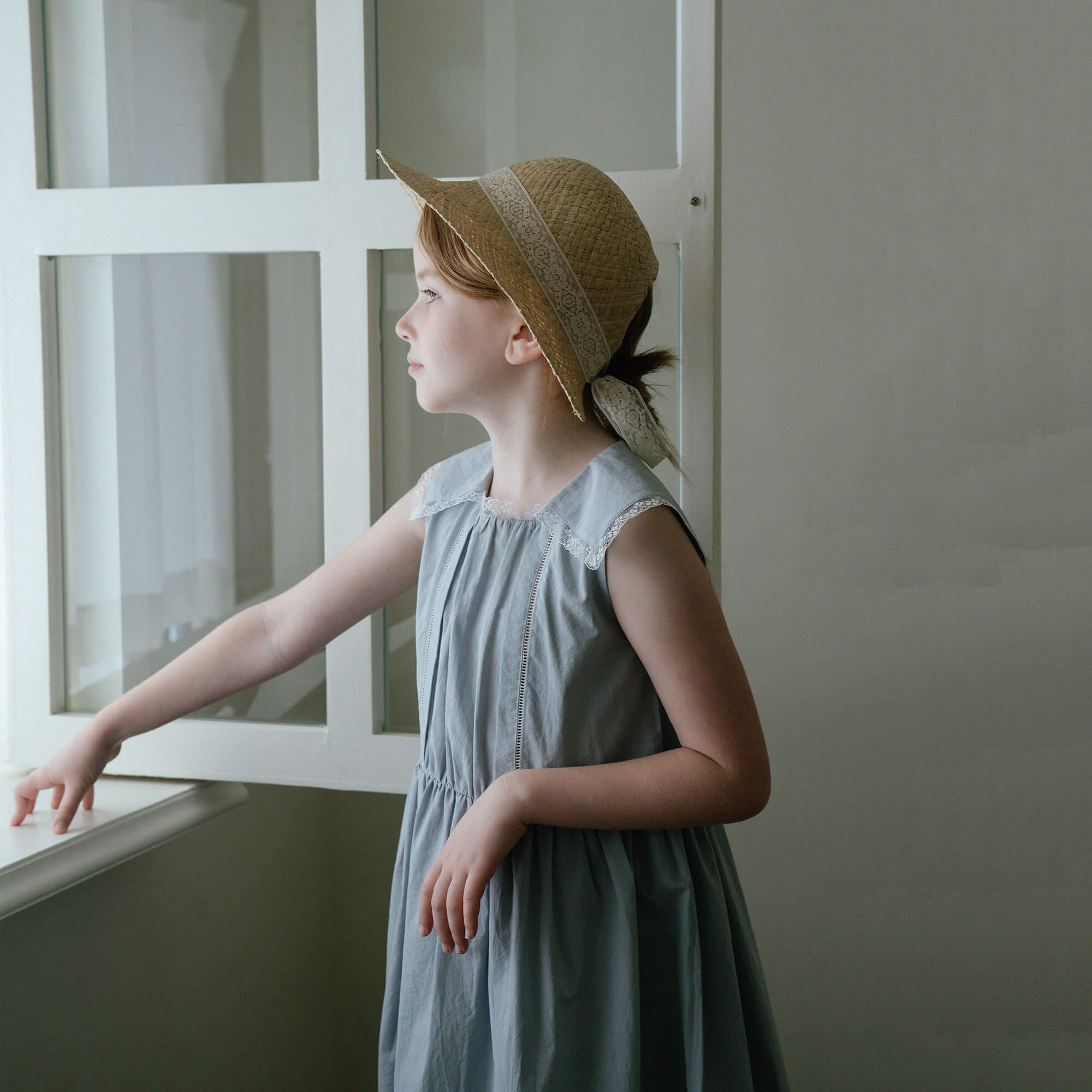 Girls Blue Cotton Dress