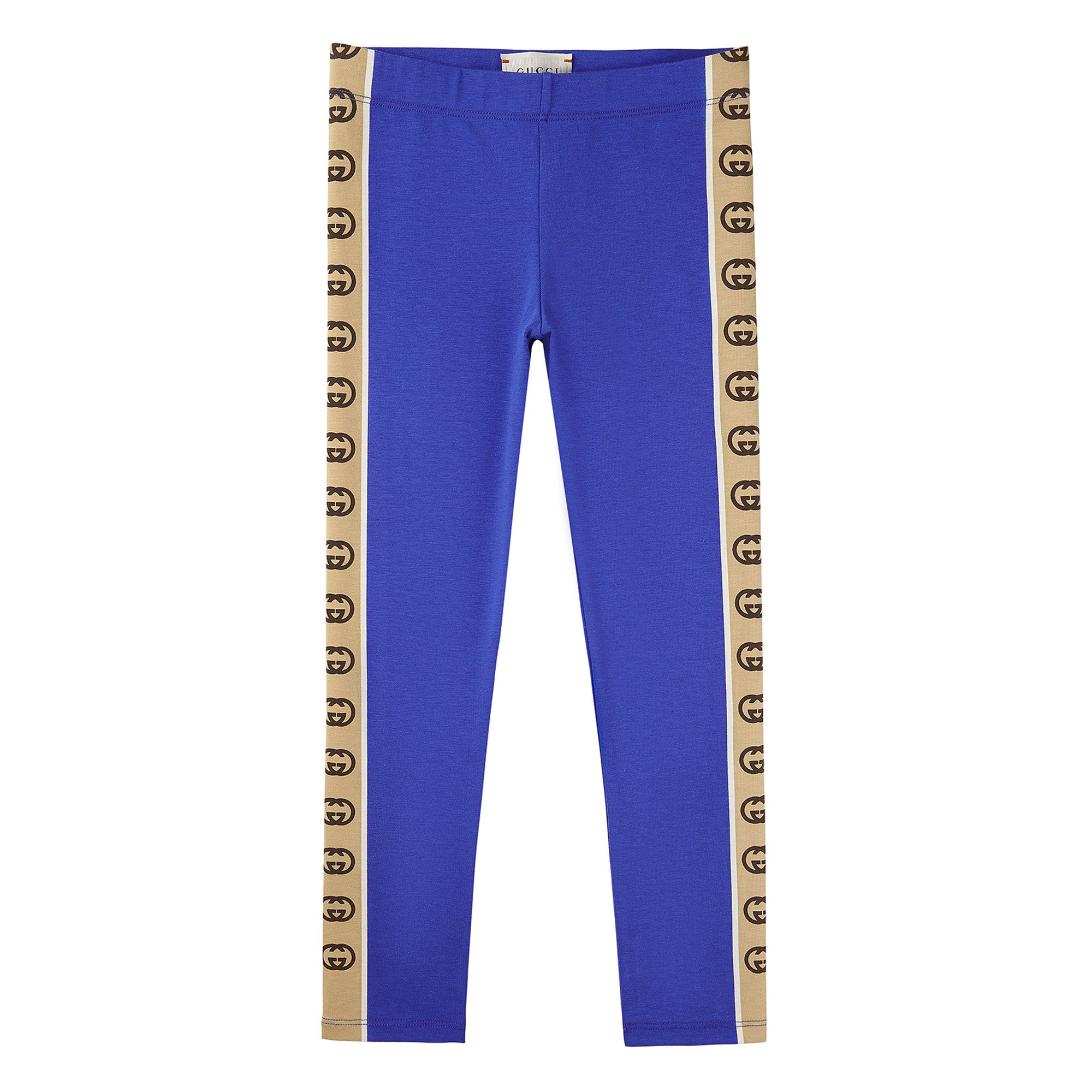 Girls Blue GG Cotton Leggings