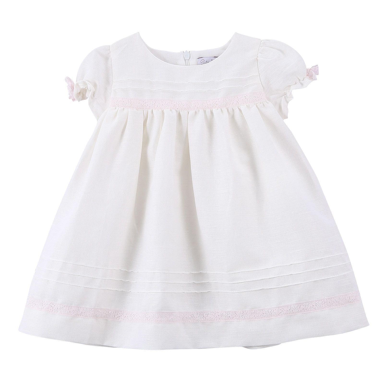 Baby Girls Milk White Liene Dress - CÉMAROSE | Children's Fashion Store - 1