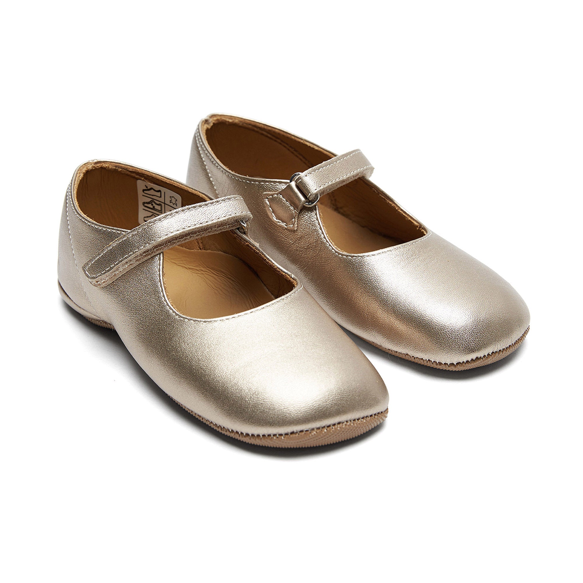 Baby Girls Gold Leather Shoes
