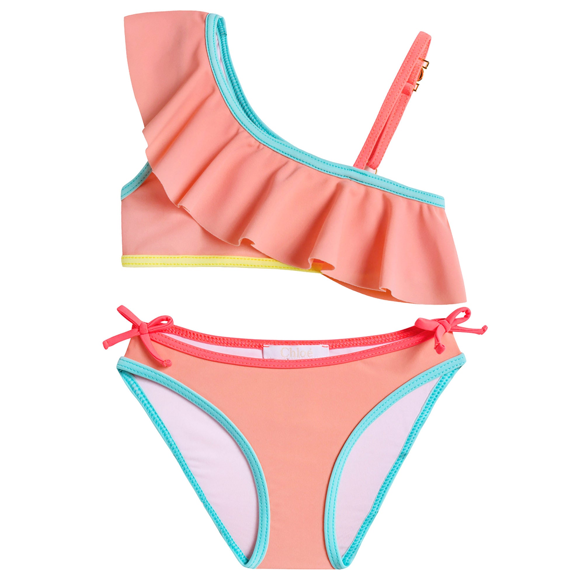 Girls Orange Peach Bikini