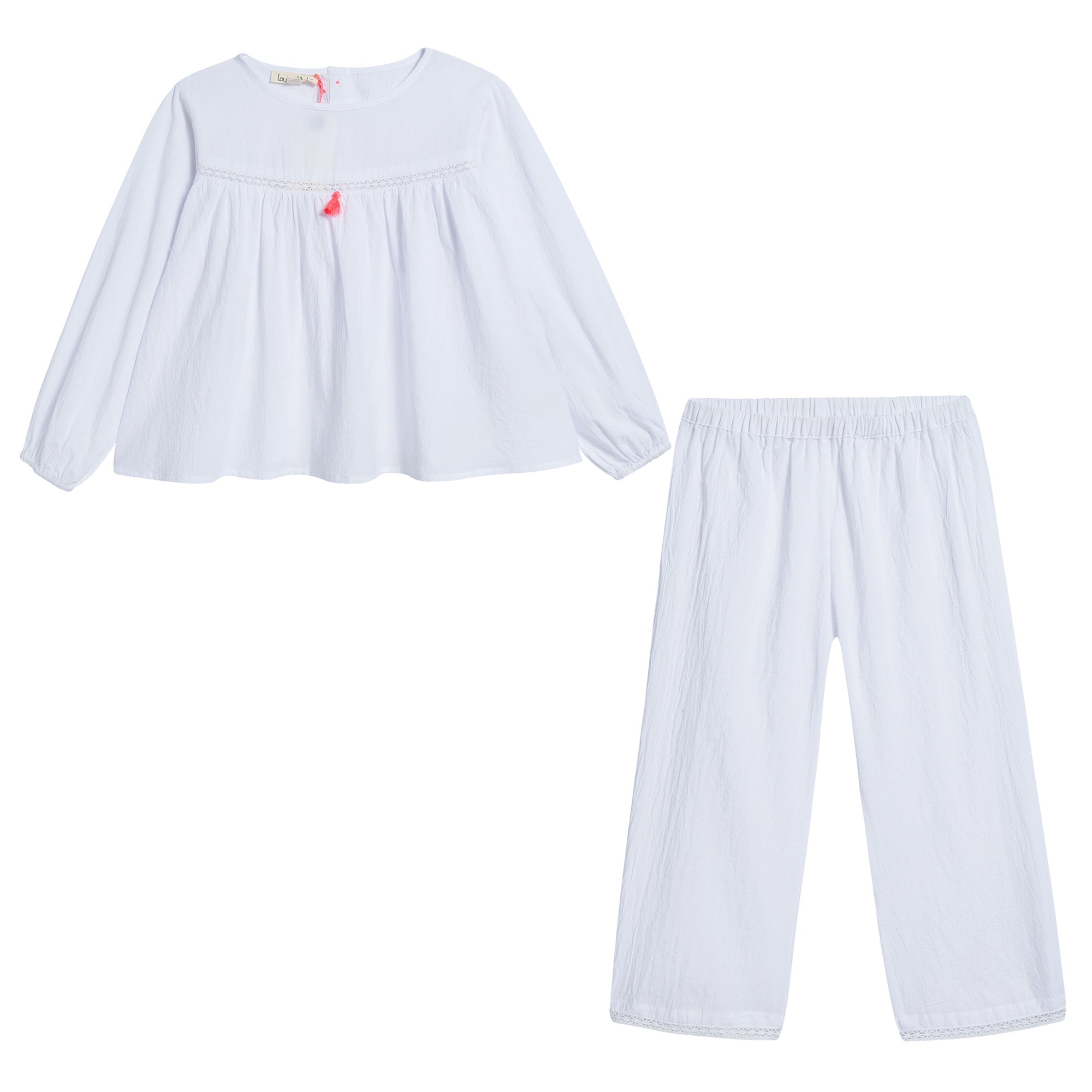 Girls White "Midnight" Pyjama