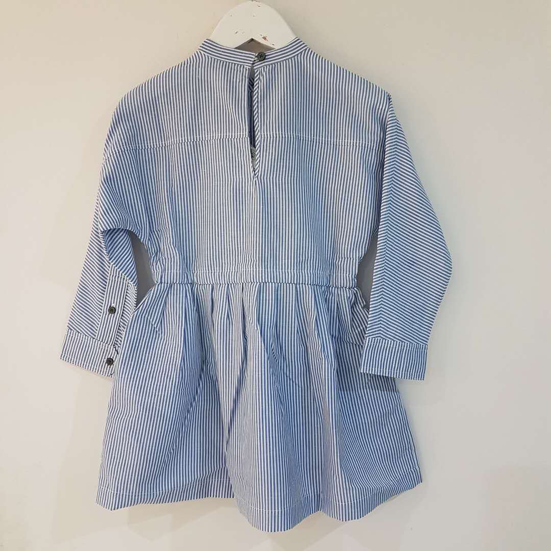 Girls  Pale  Blue  Cotton  Dress