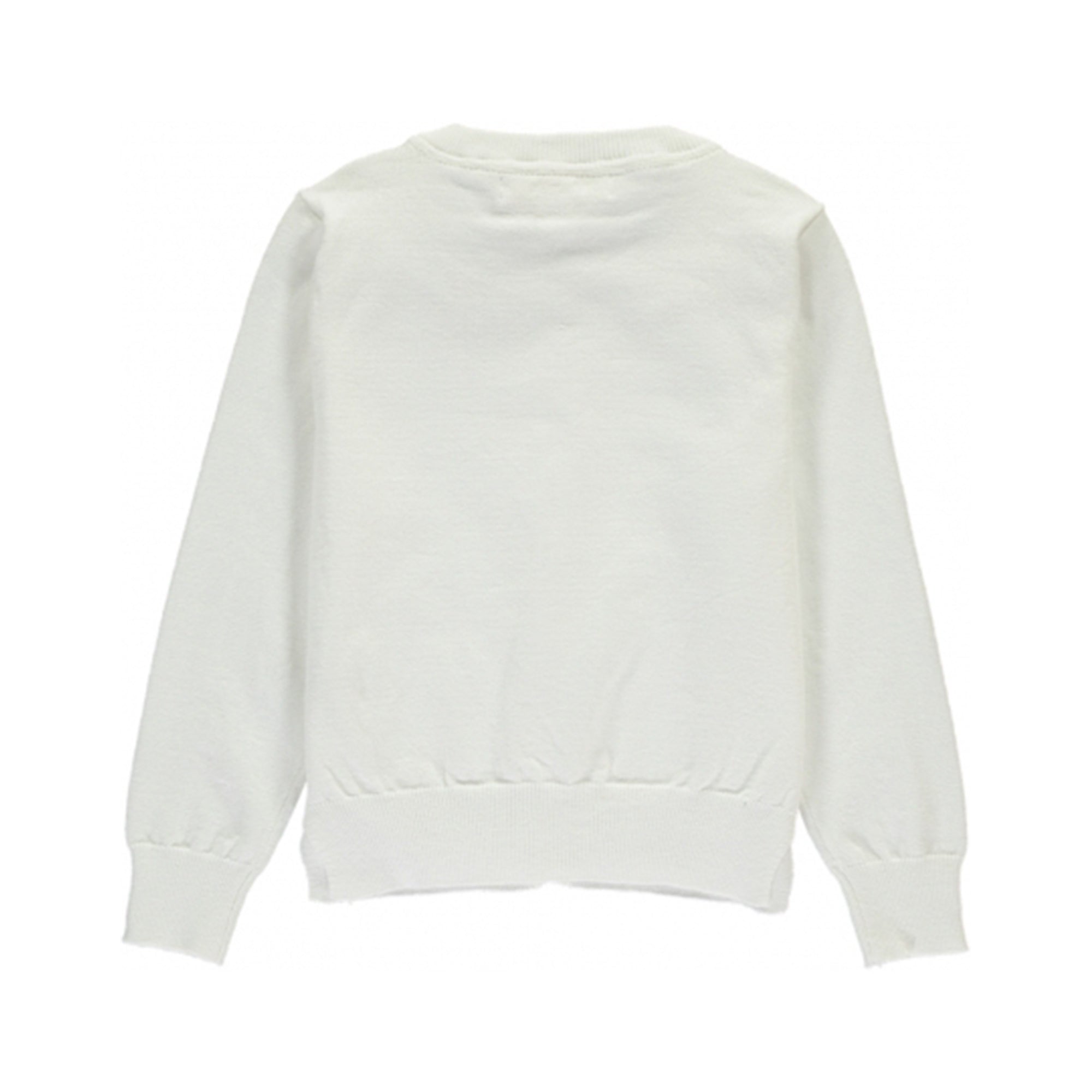 Girls White Cotton Cardigan