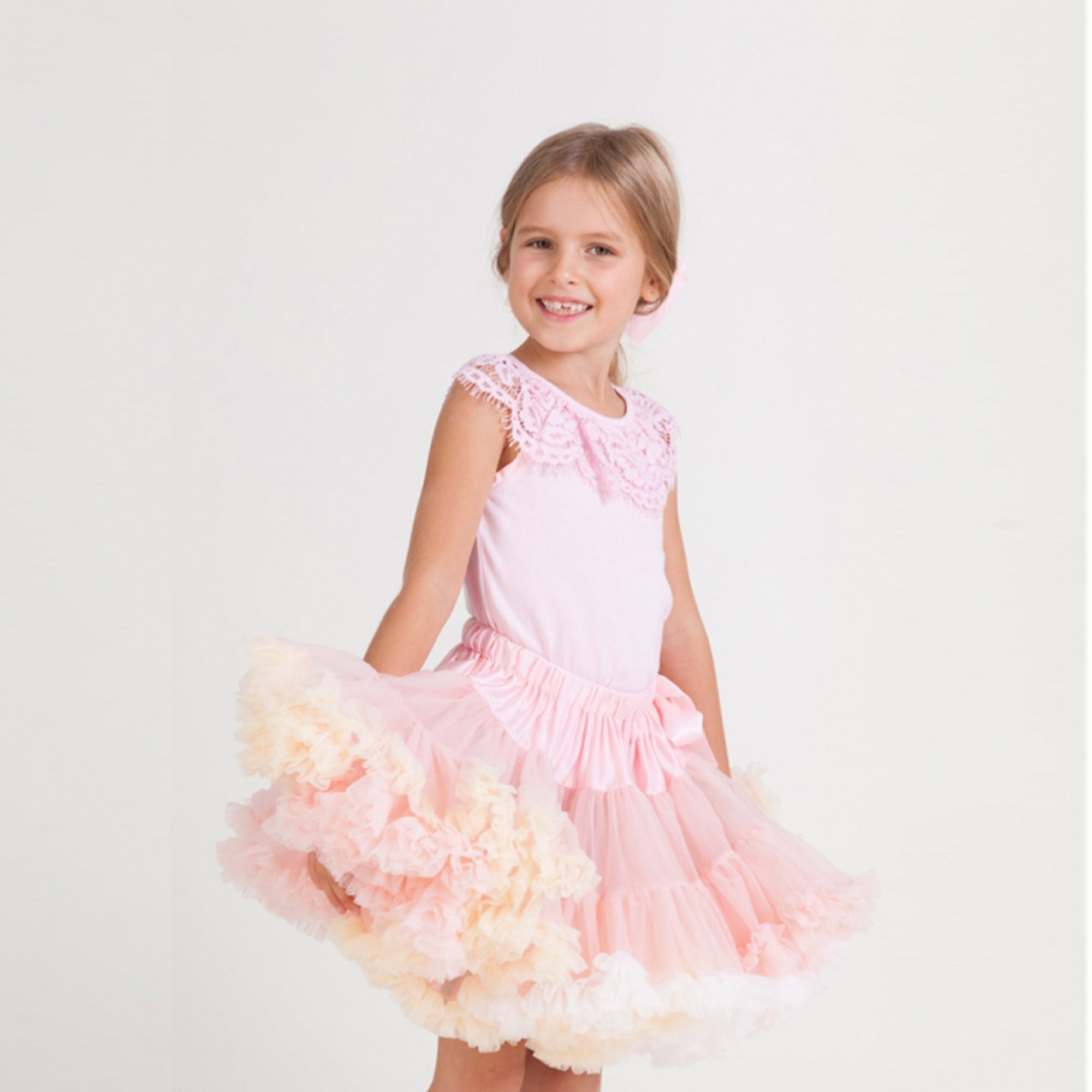 Girls Rose Pink Cotton Top