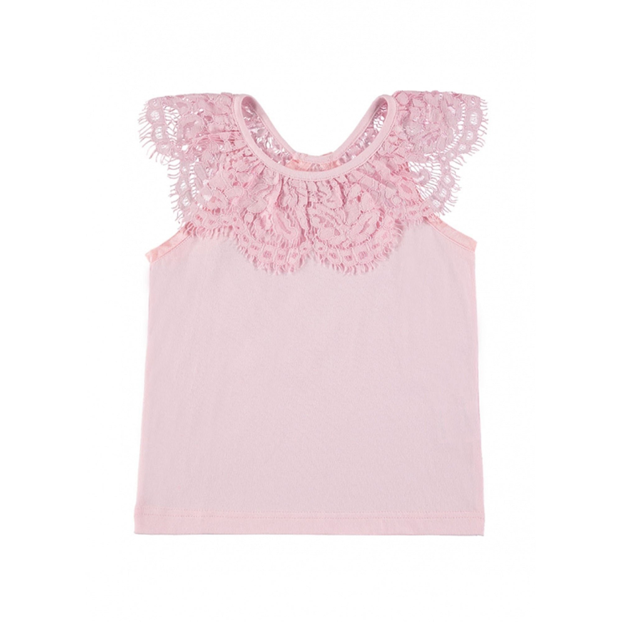 Girls Rose Pink Cotton Top