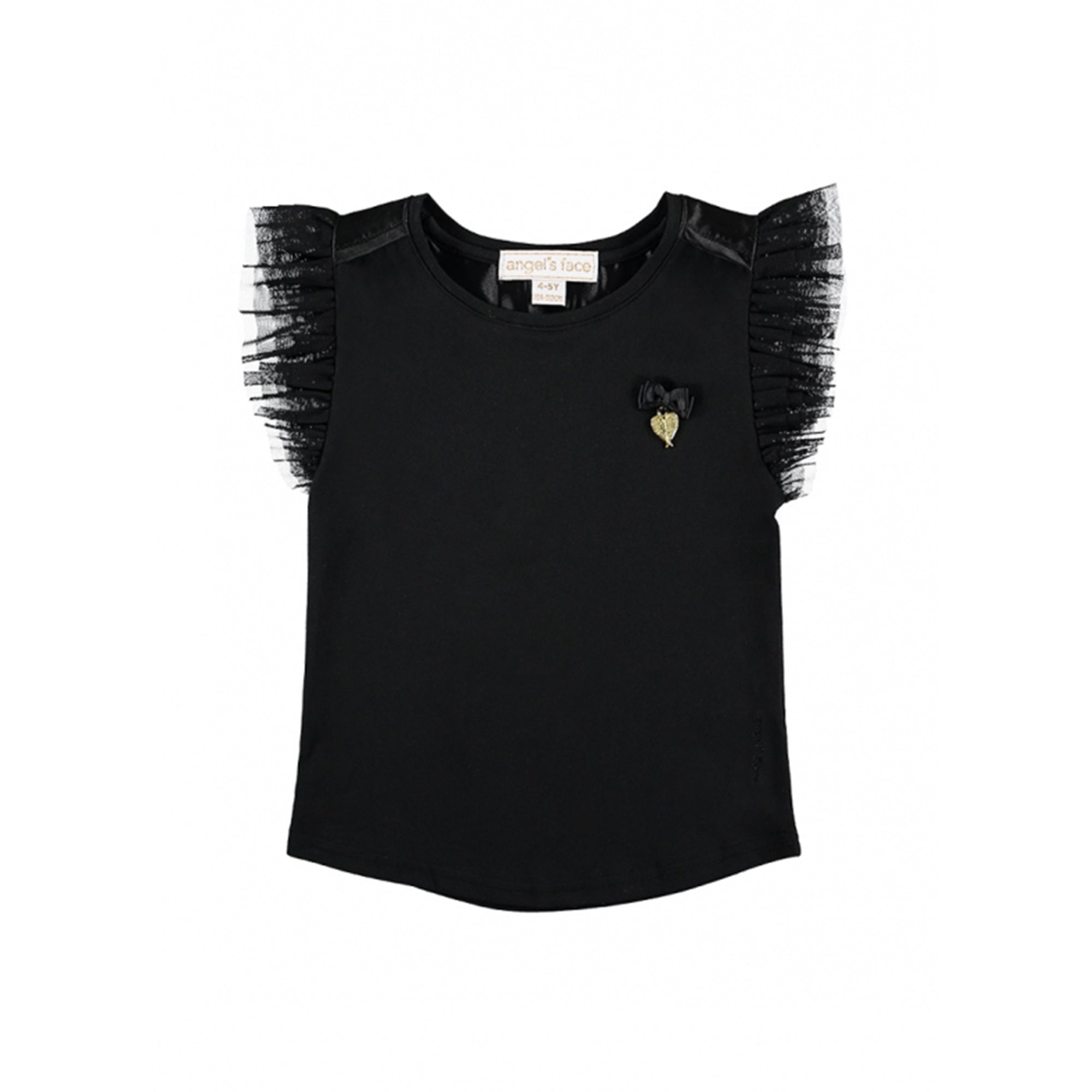 Girls Black Cotton Top