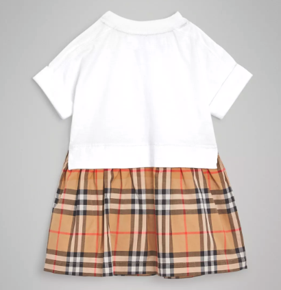 Baby Girls White Cotton Jersy Dress