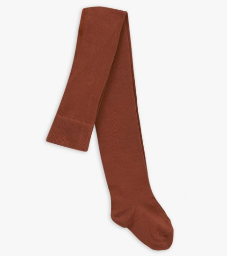Girls Brown Organic Cotton Tights