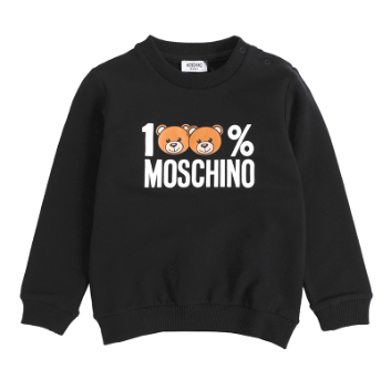 Baby Black Cotton Sweatshirt
