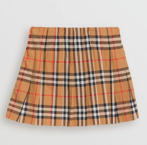 Girls Antique Yellow Cotton Skirt