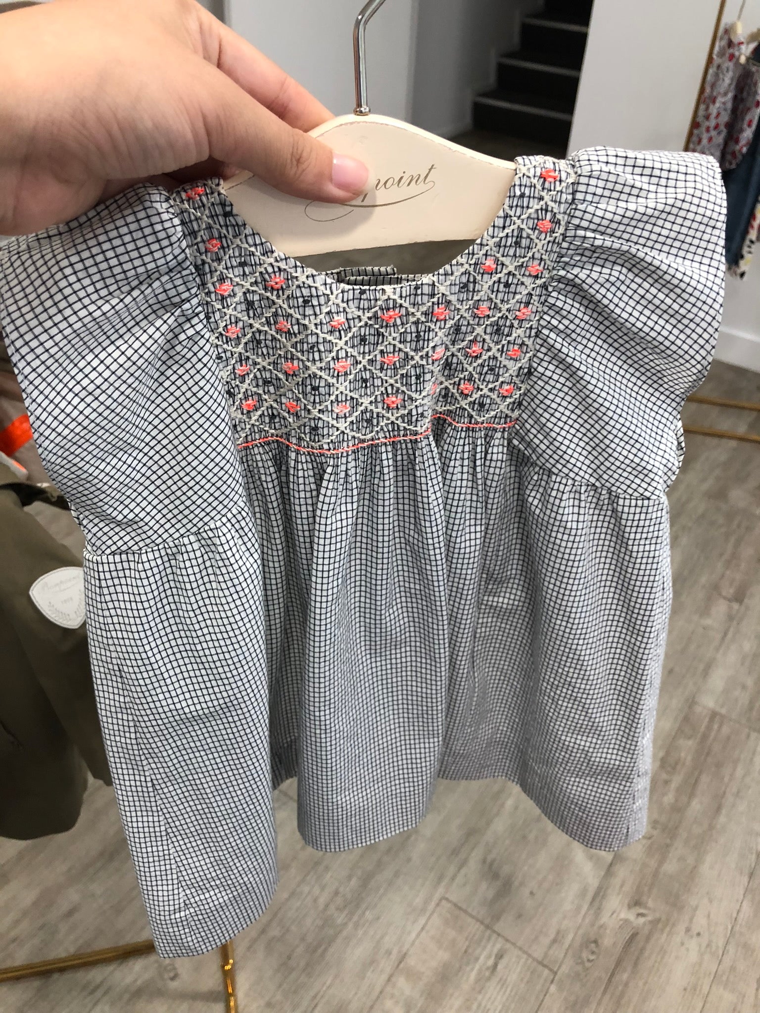 女小童格子连衣裙
