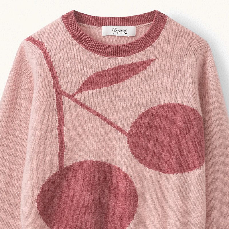 Girls Pink Cherry Cashmere Jumper