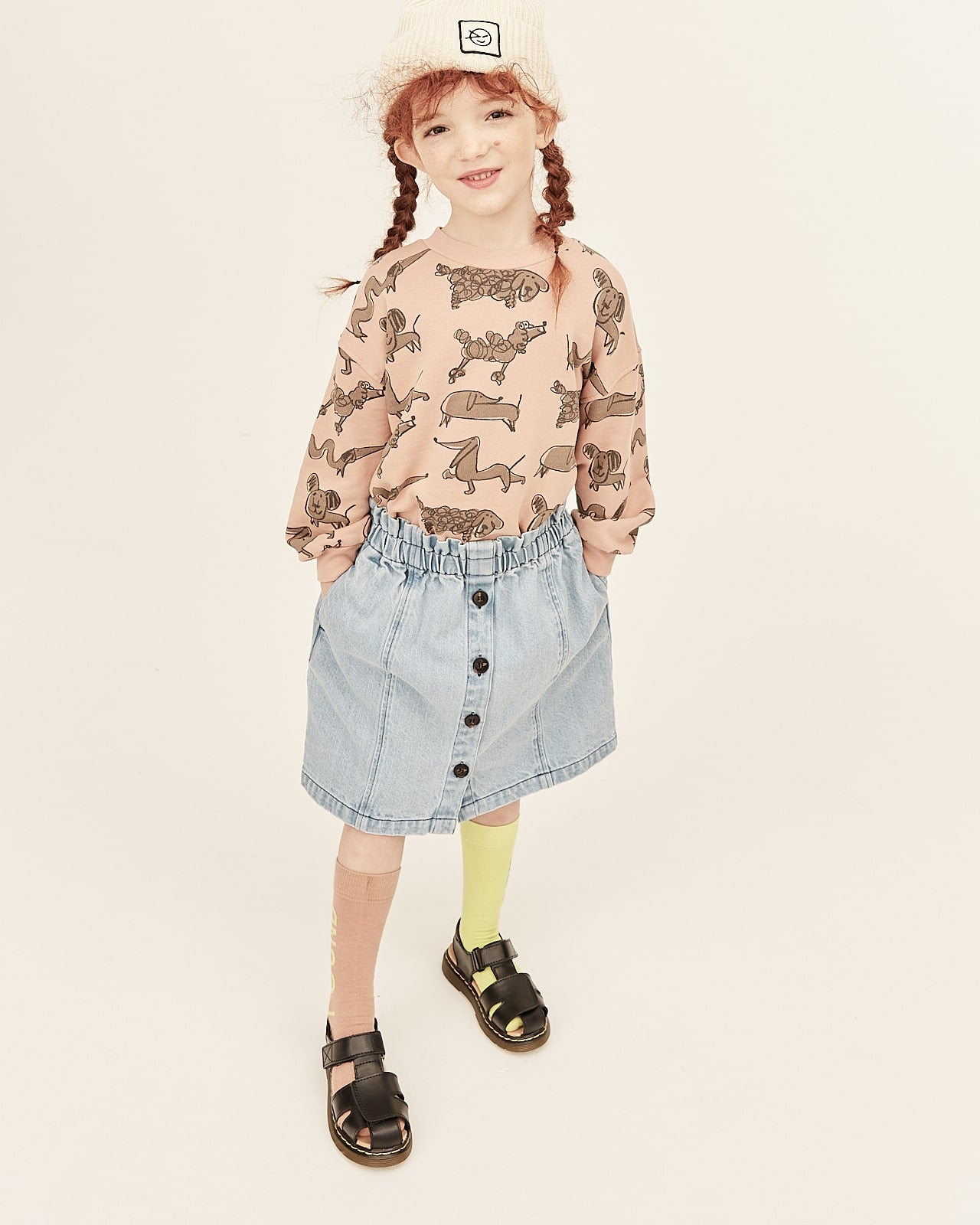 Girls Blue Denim Skirt