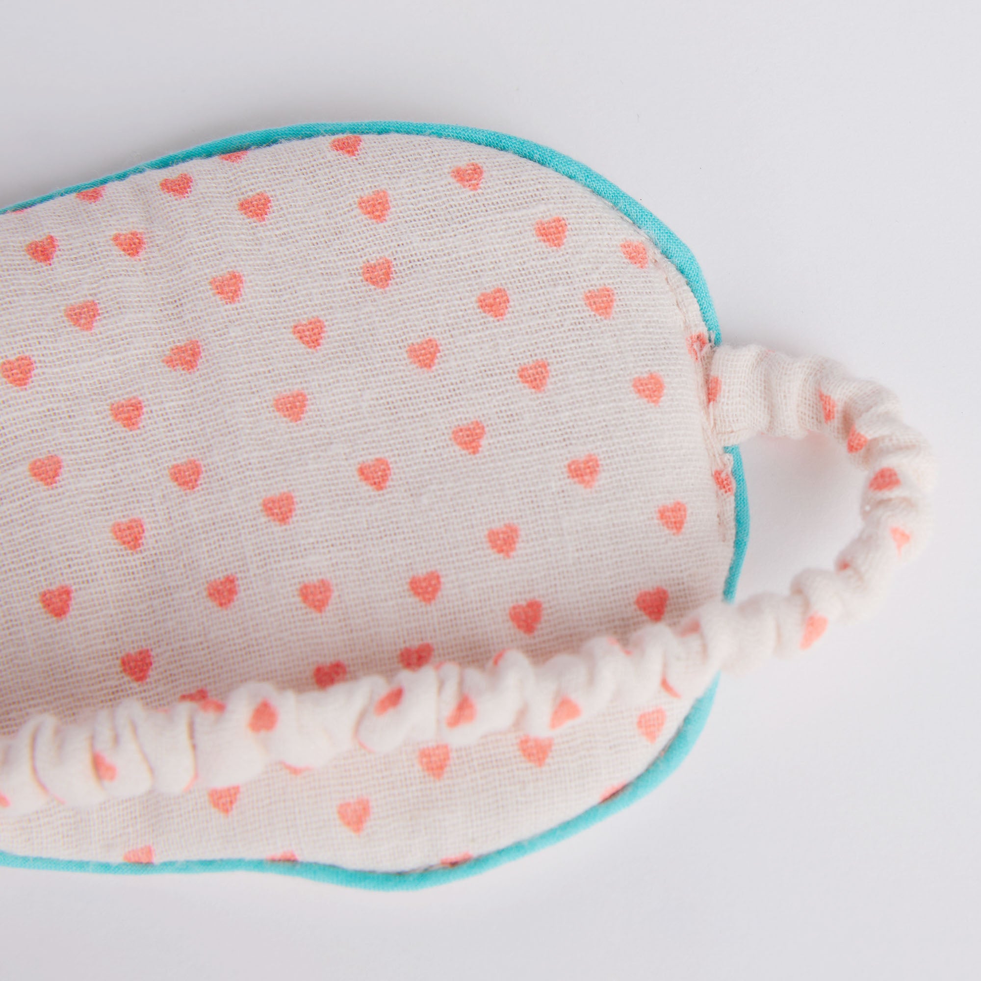 Girls White Heart Hair Ring & Blindfold