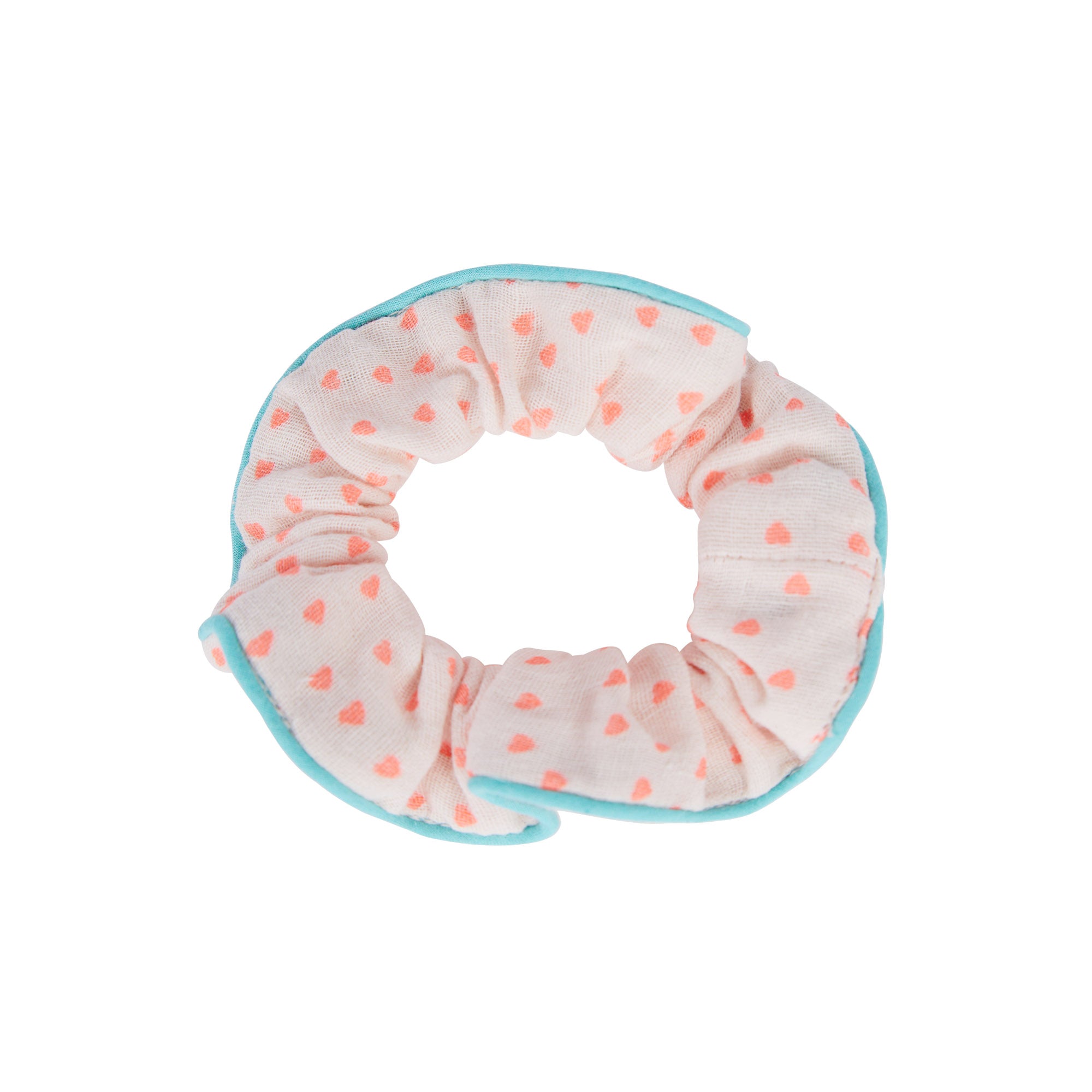 Girls White Heart Hair Ring & Blindfold