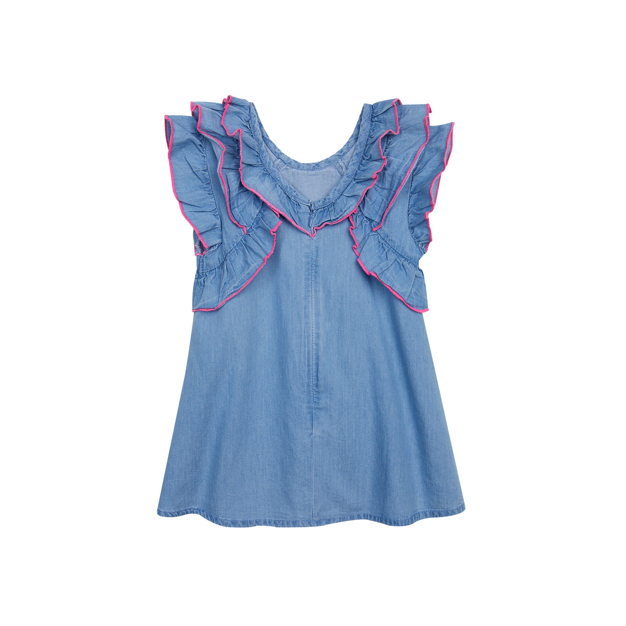 Baby Girls Blue Denim Dress Set