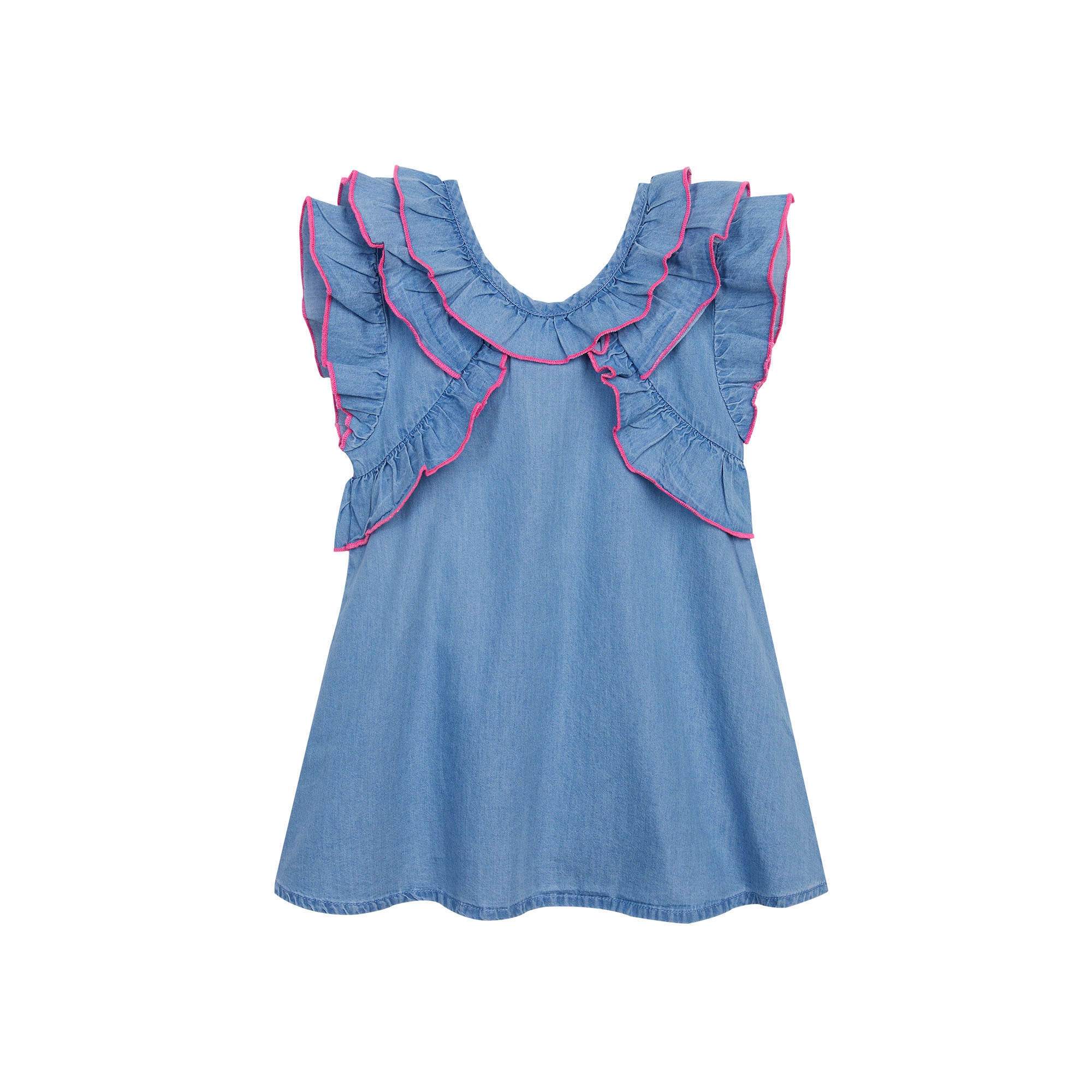 Baby Girls Blue Denim Dress Set