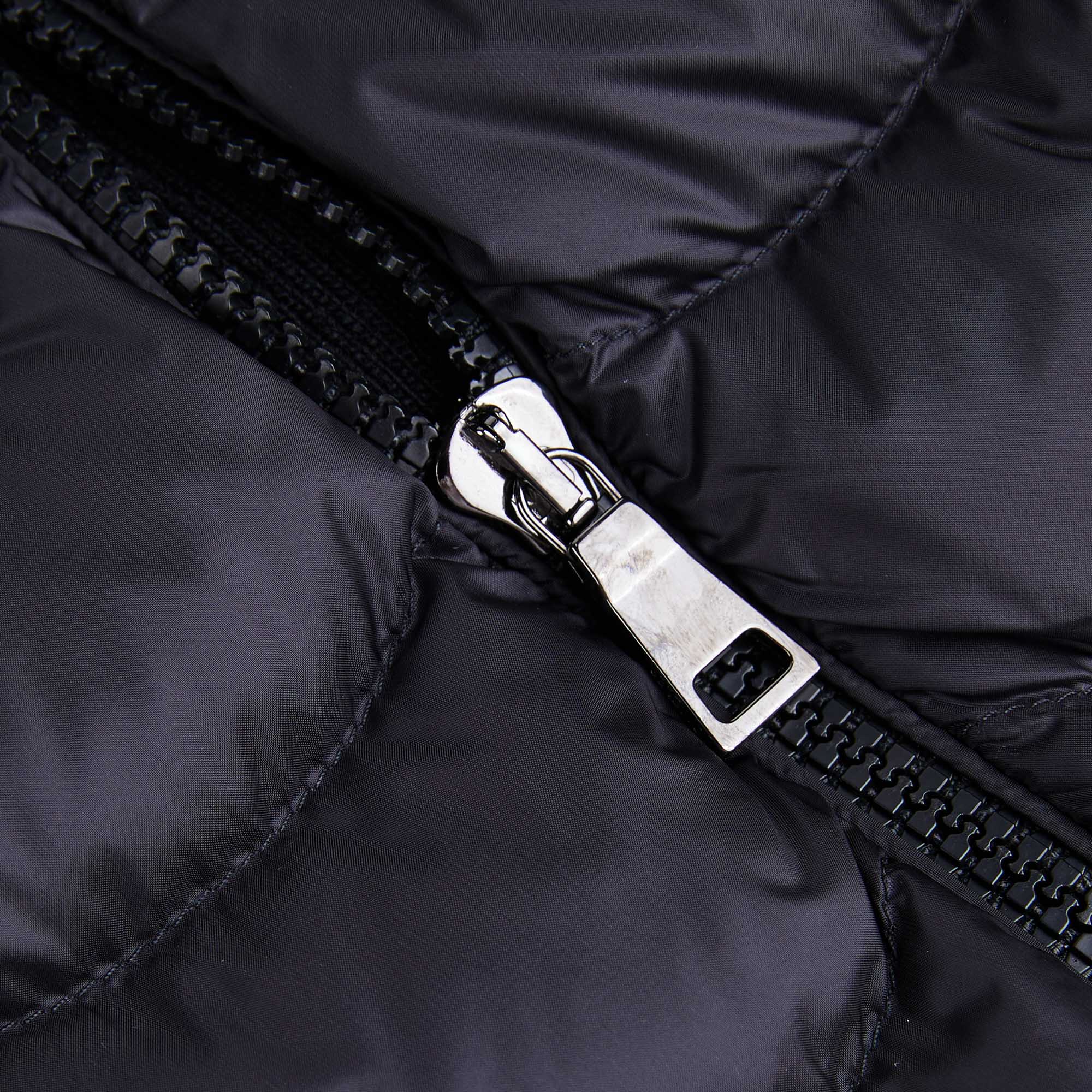 Girls Black Zip-Up Top