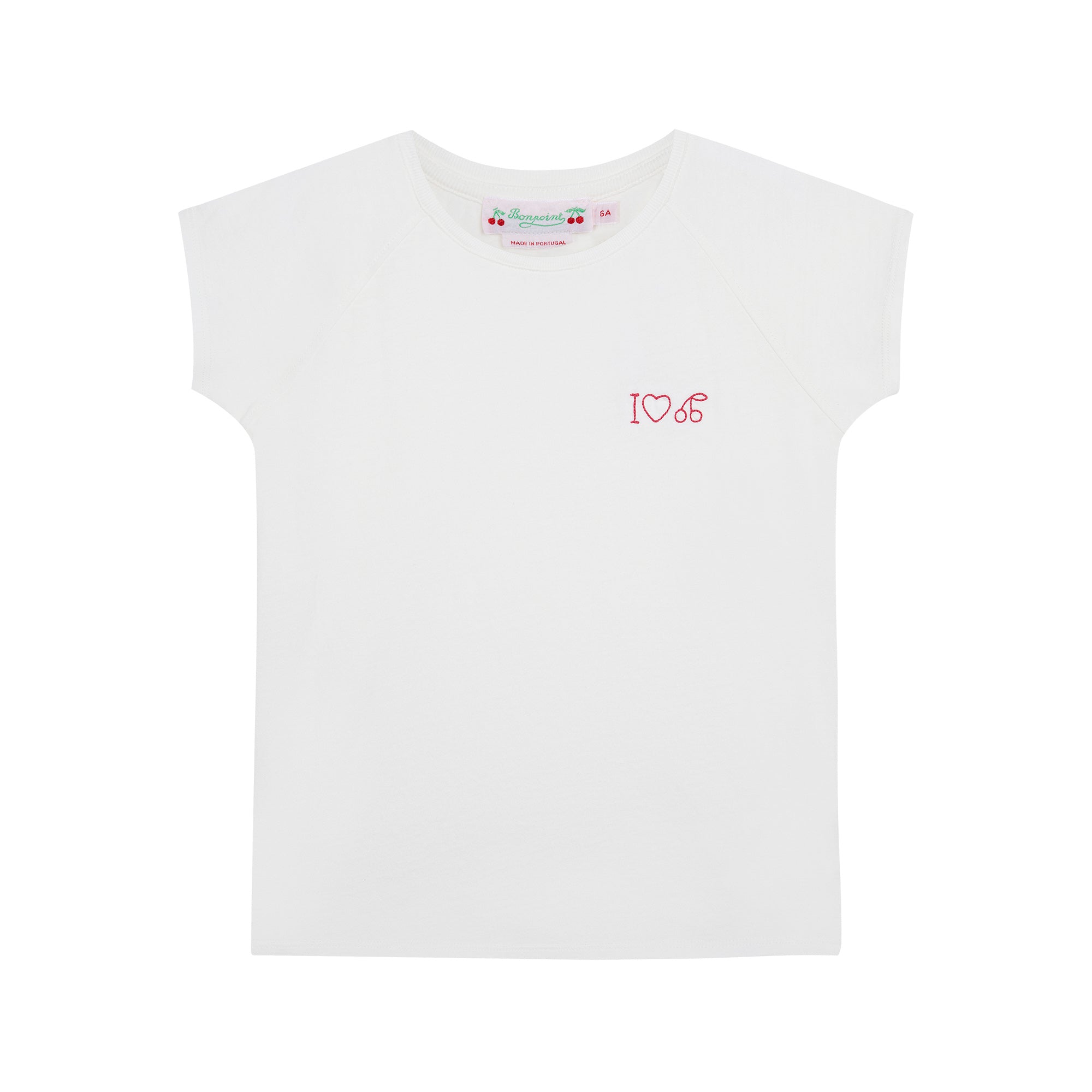 Girls White Logo Cotton T-Shirt