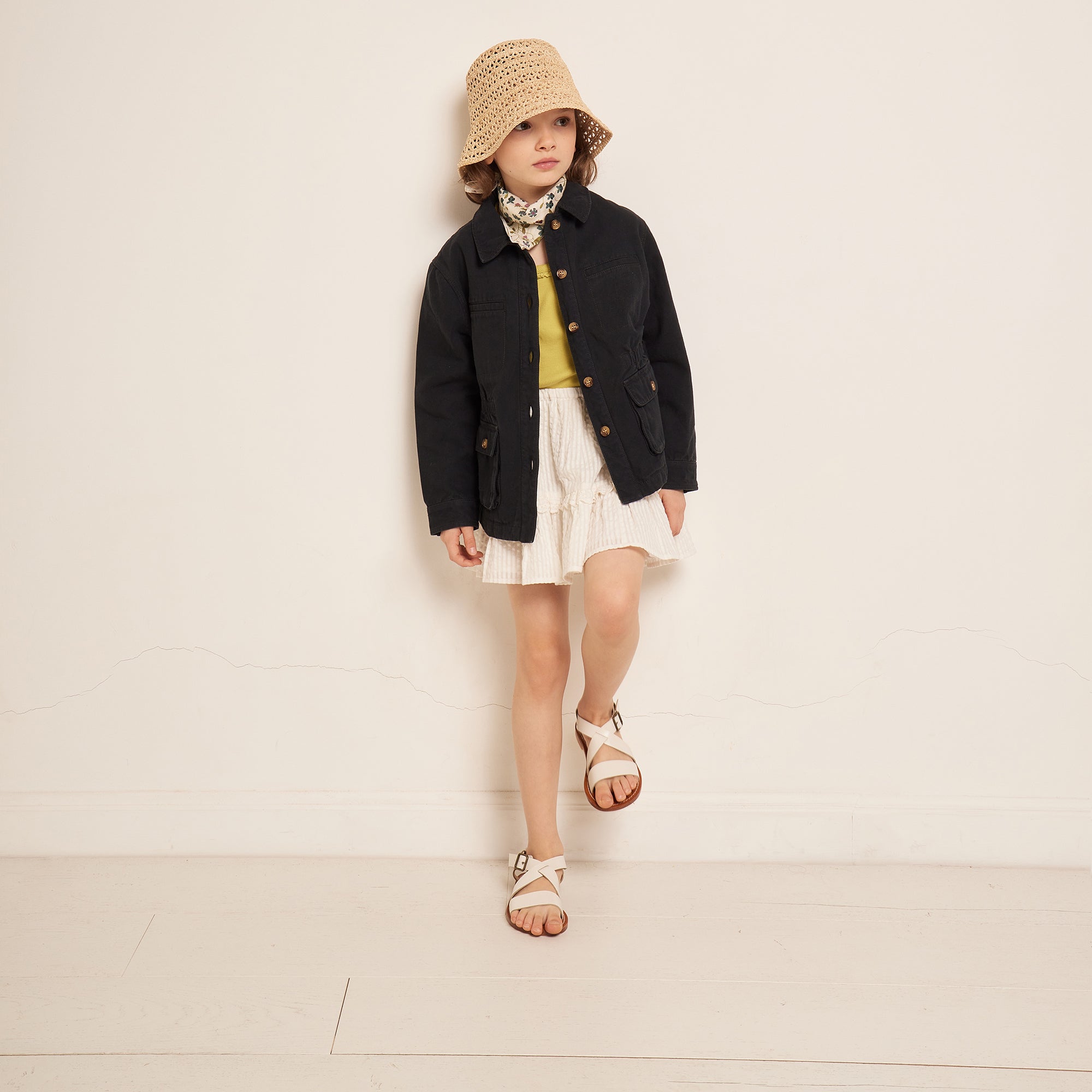 Girls Yellow Cotton Vest