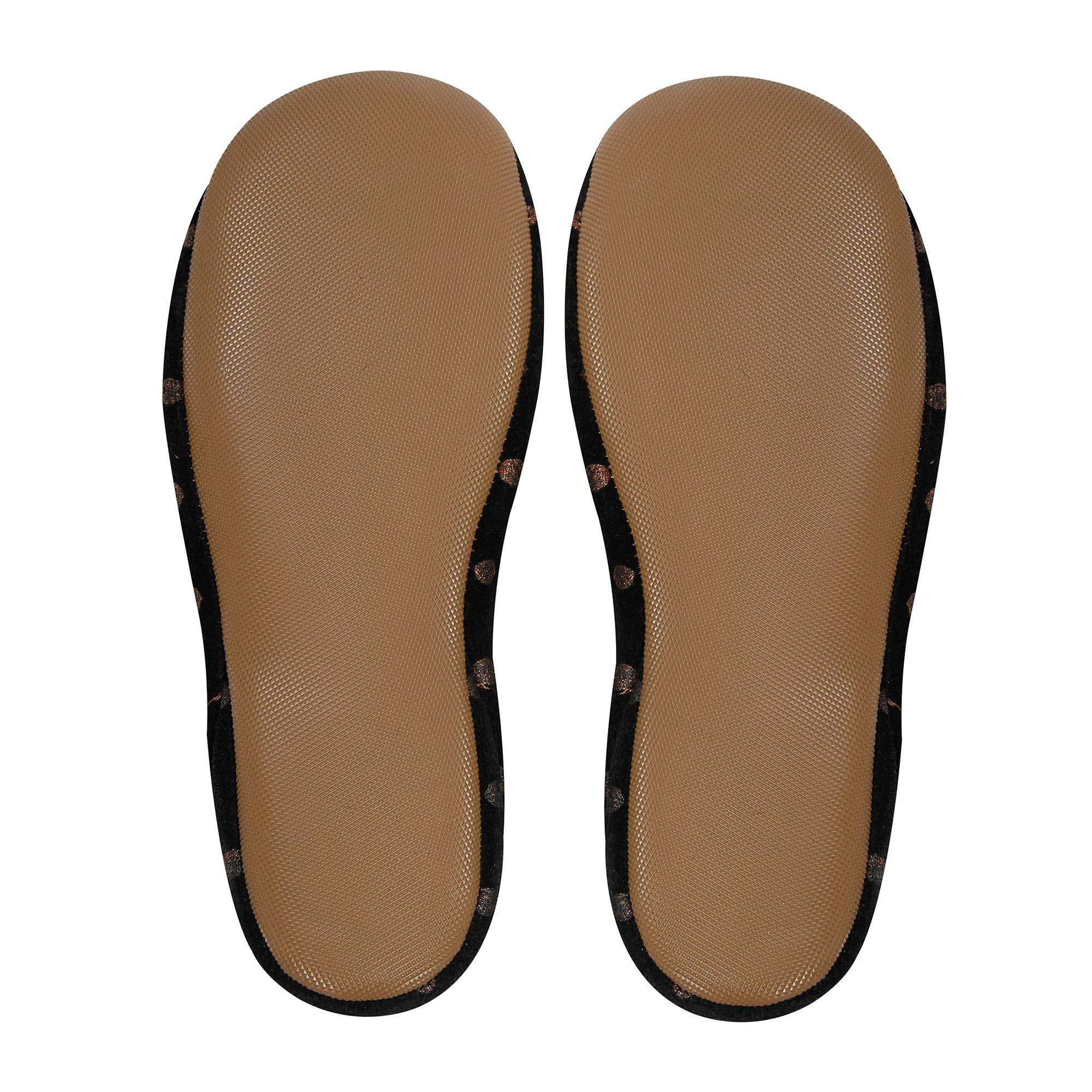 Girls Black Dots Flat Shoes