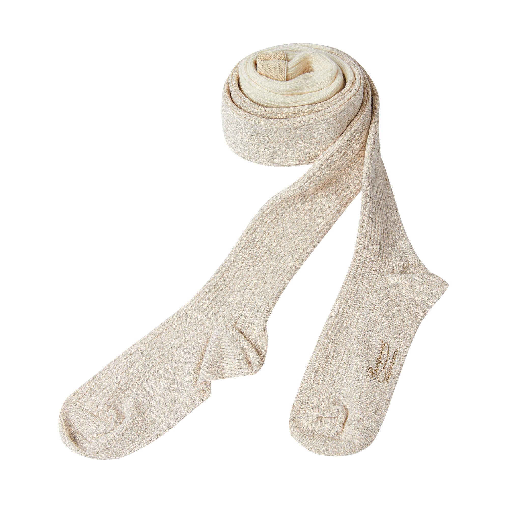 Girls White Cotton Tights