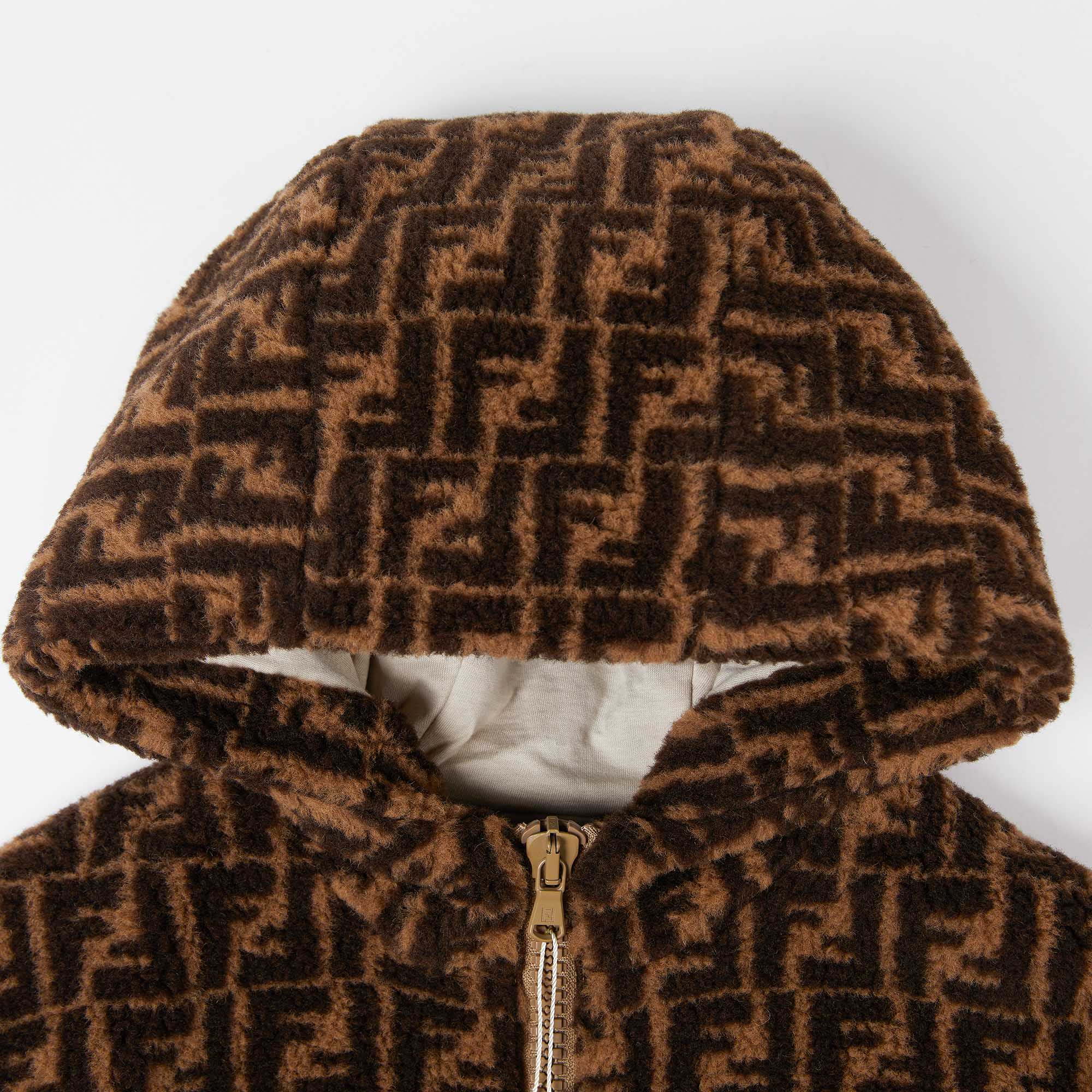 Boys & Girls Brown Logo Jacket