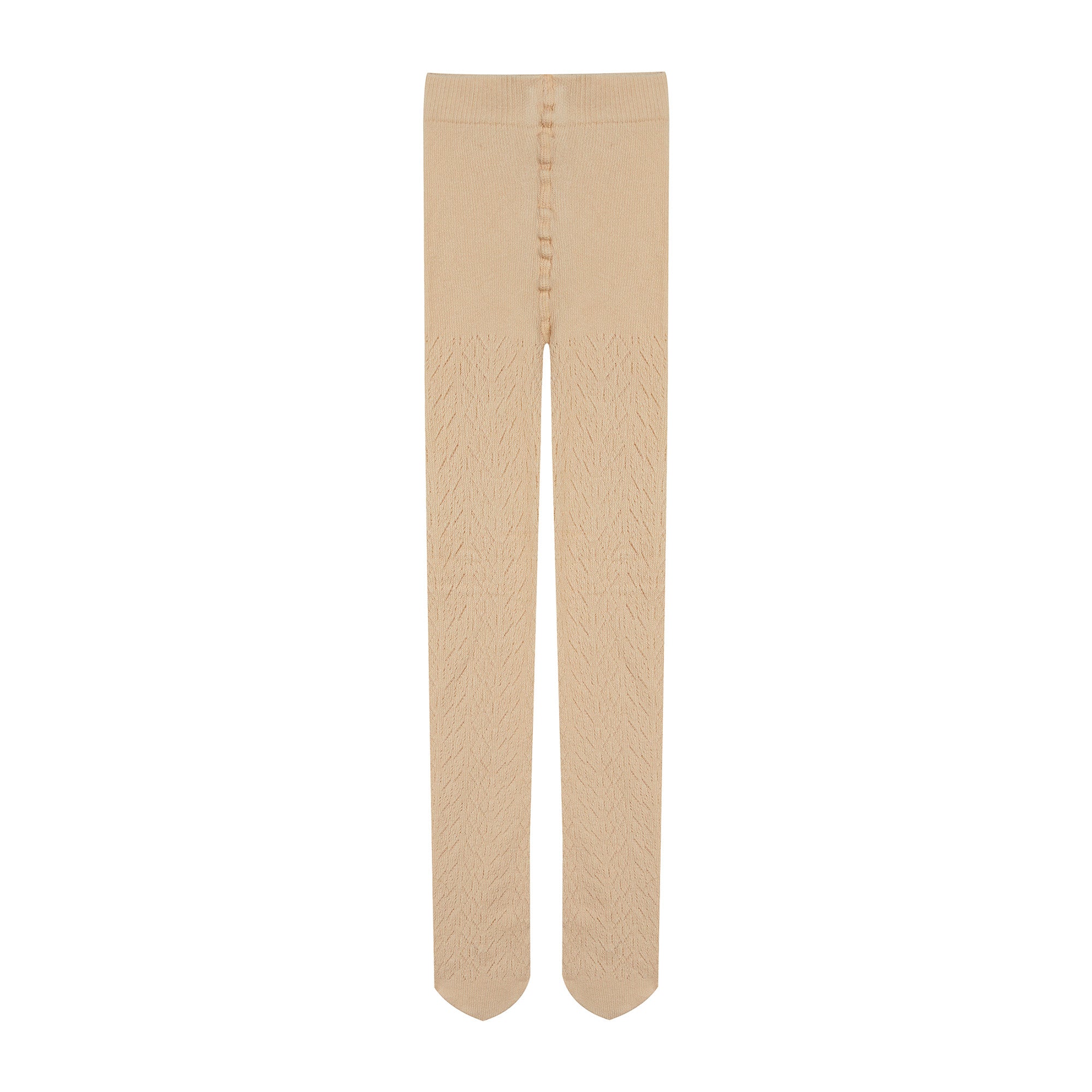 Girls Beige Cotton Tights