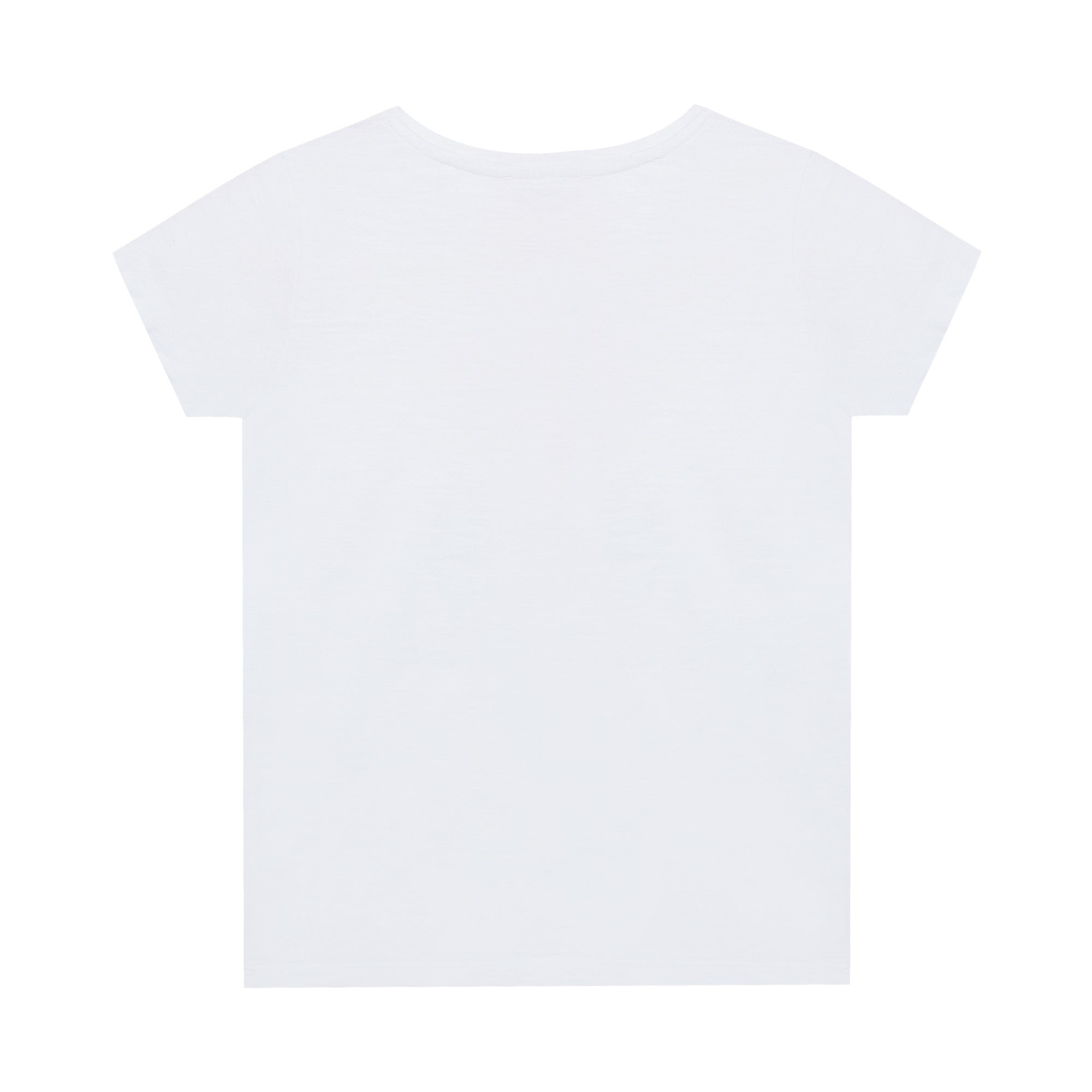 Girls White Printed Cotton T-Shirt