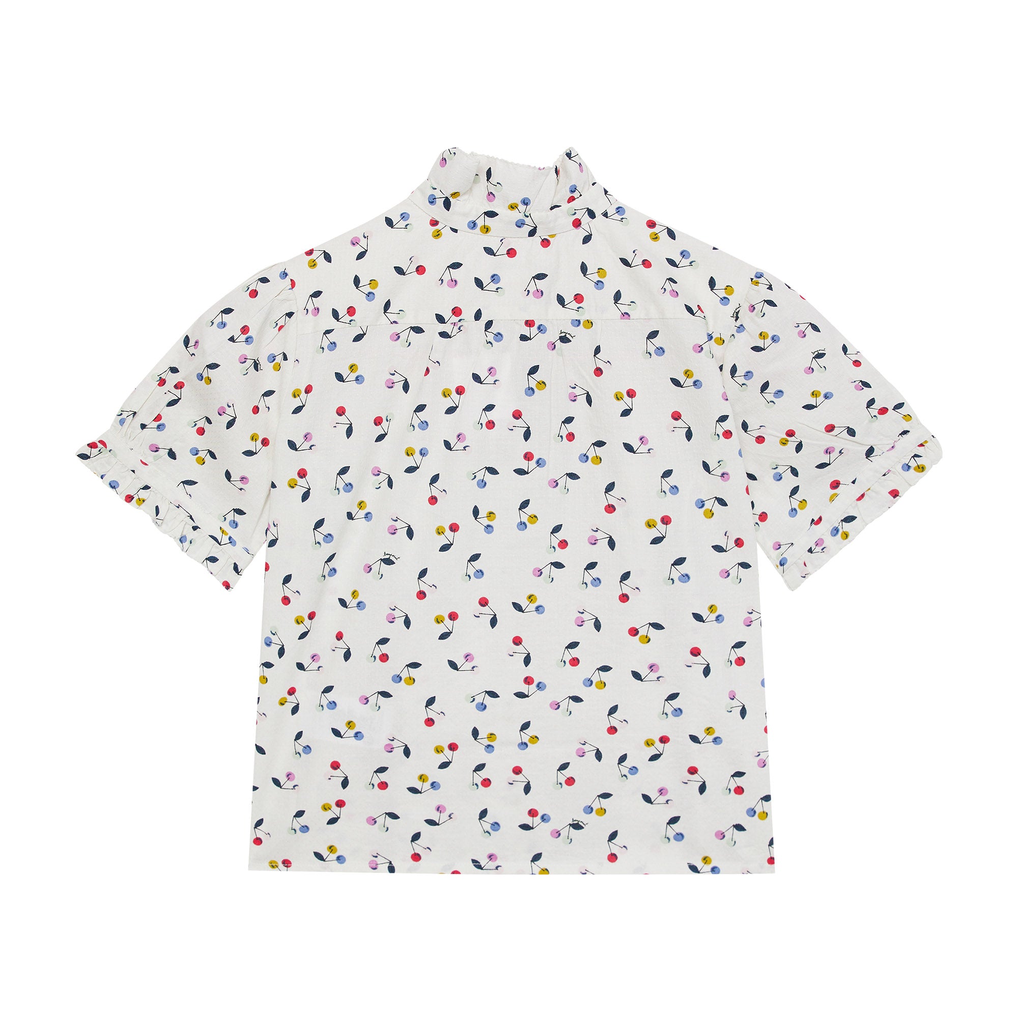 Girls White Logo Cotton Shirt