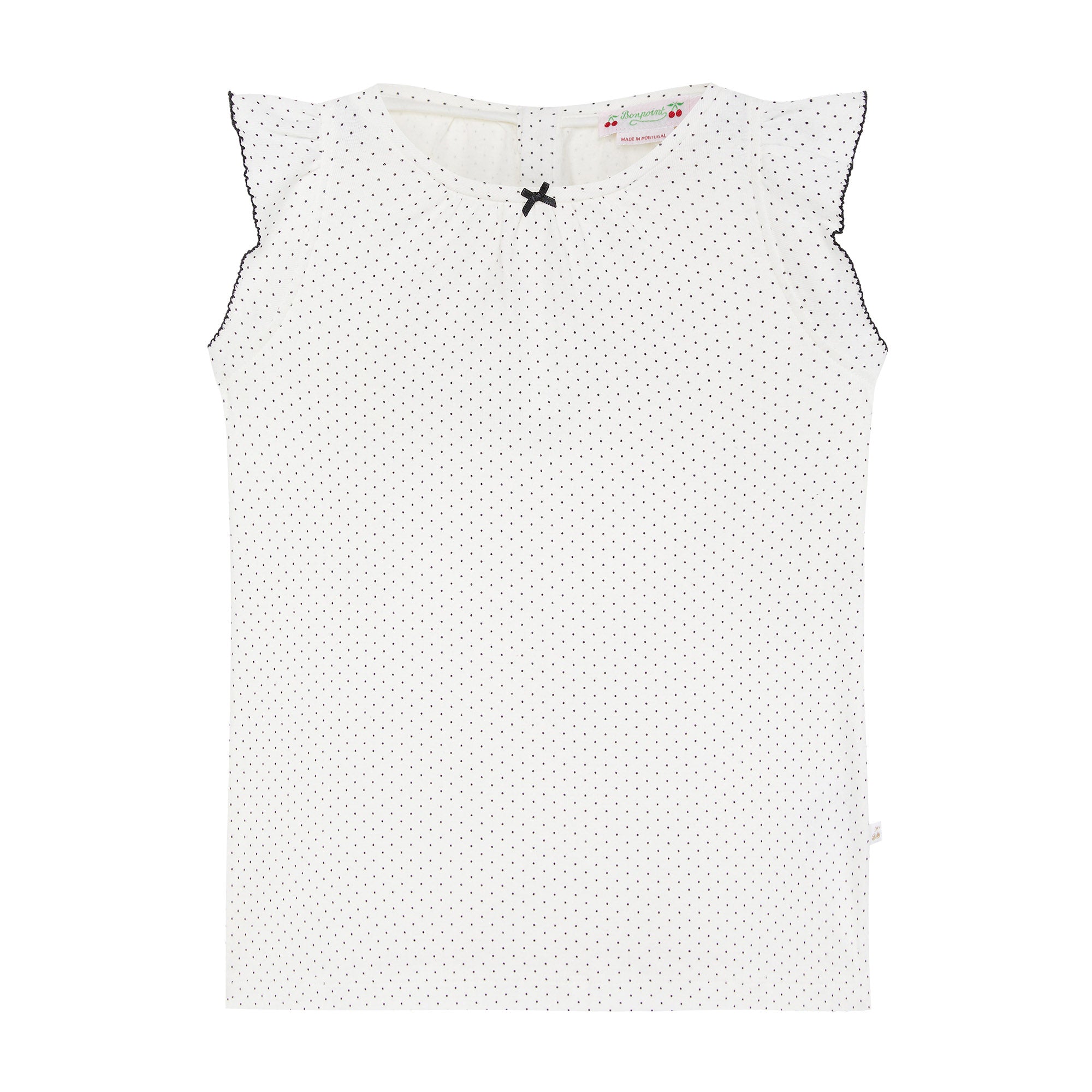 Girls White Dots Cotton Nightwear Set