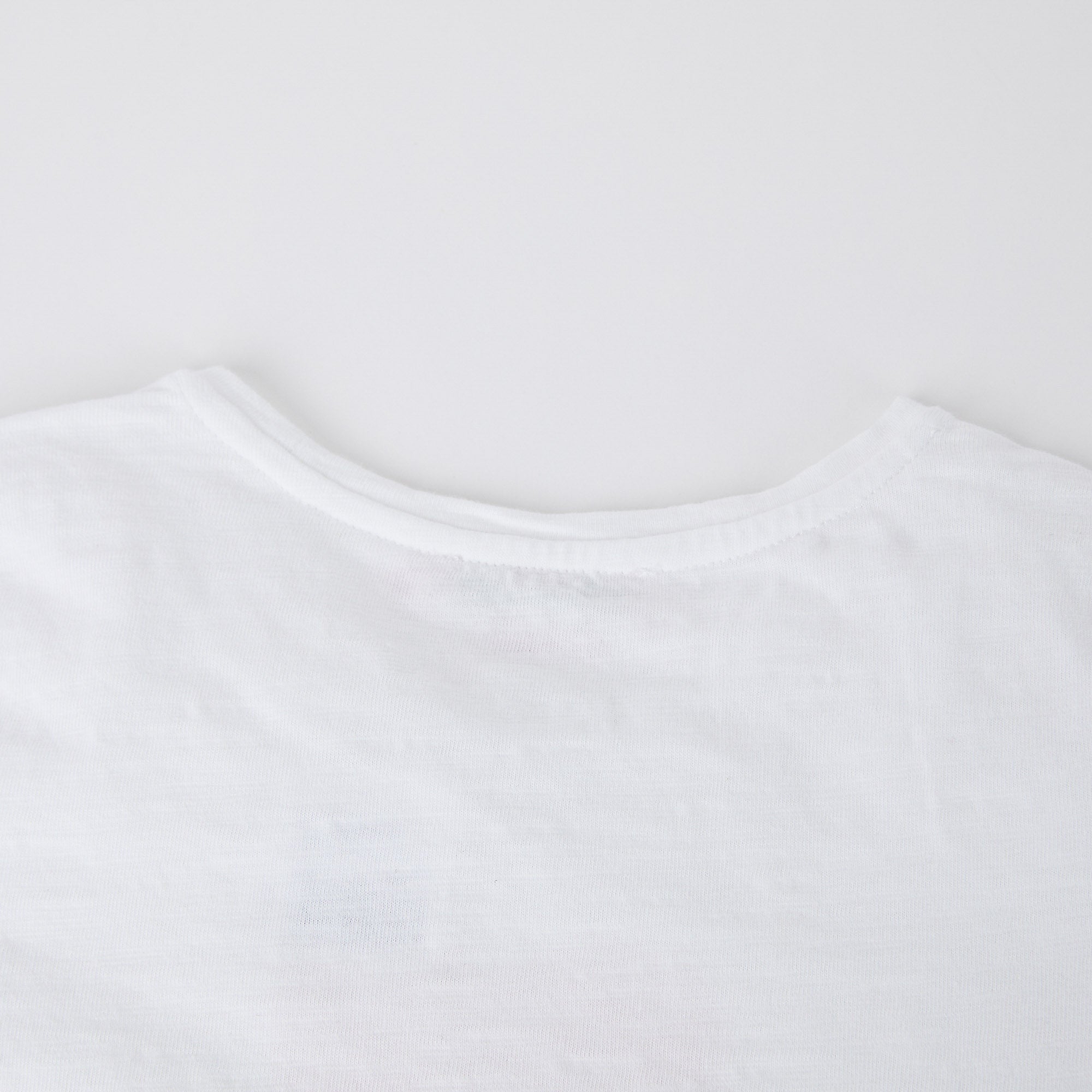 Girls White Printed Cotton T-Shirt