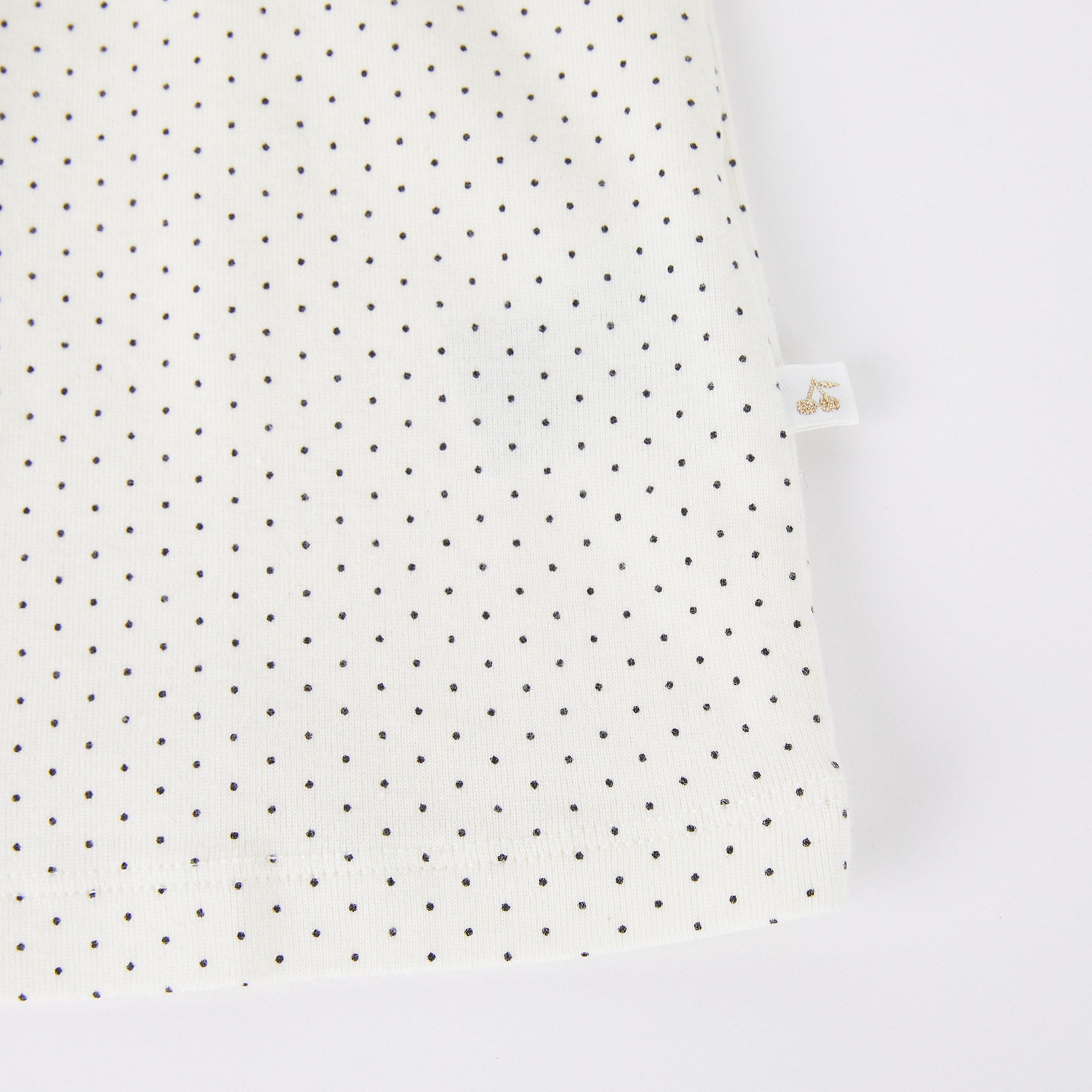 Girls White Dots Cotton Nightwear Set