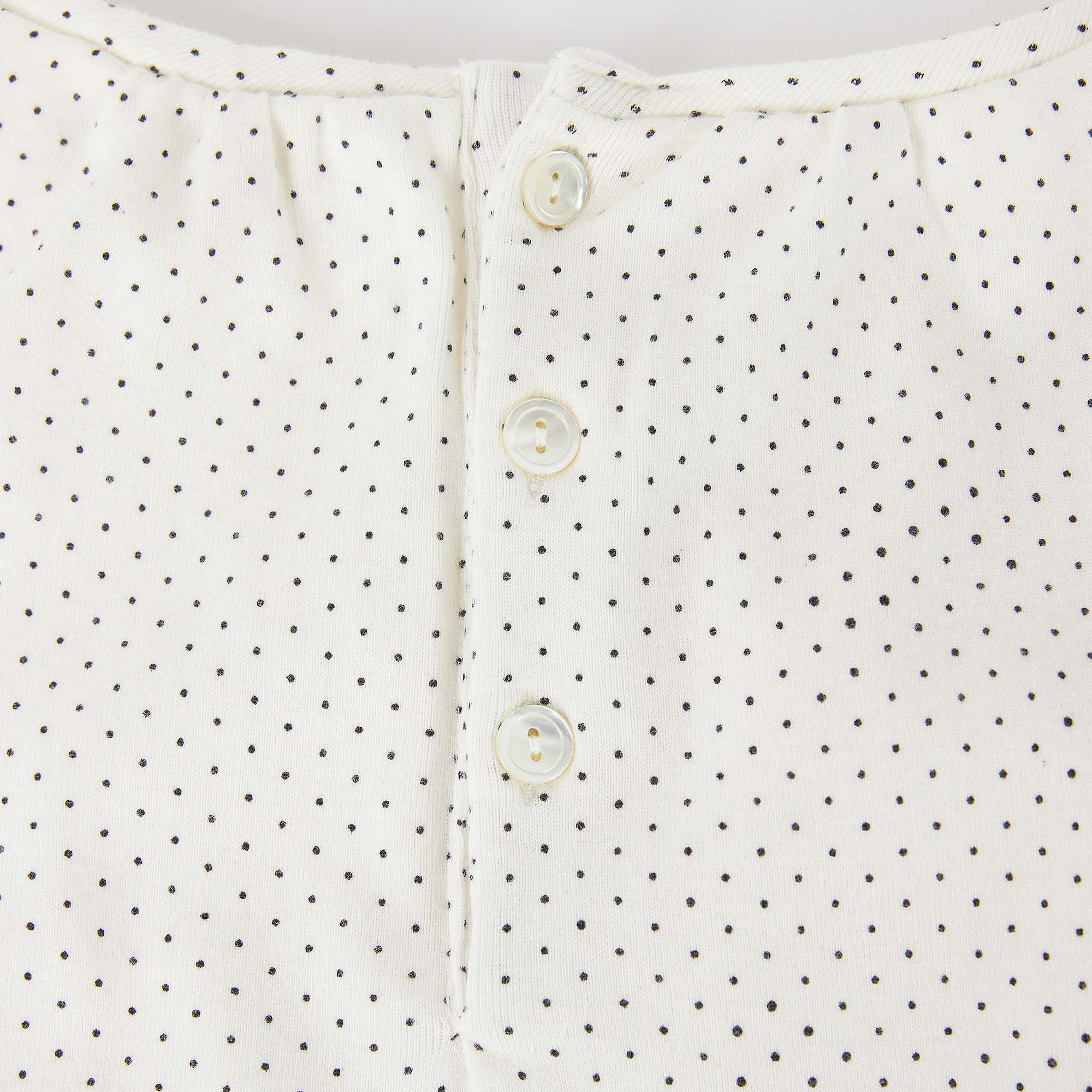 Girls White Dots Cotton Nightwear Set