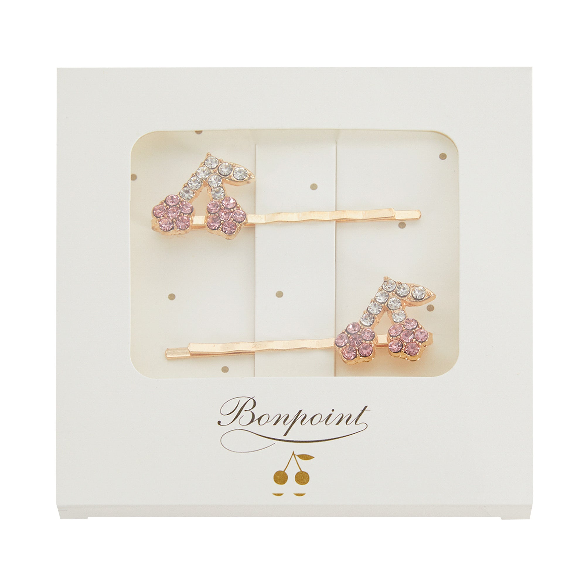 Girls Pink Cherry Hair Clips