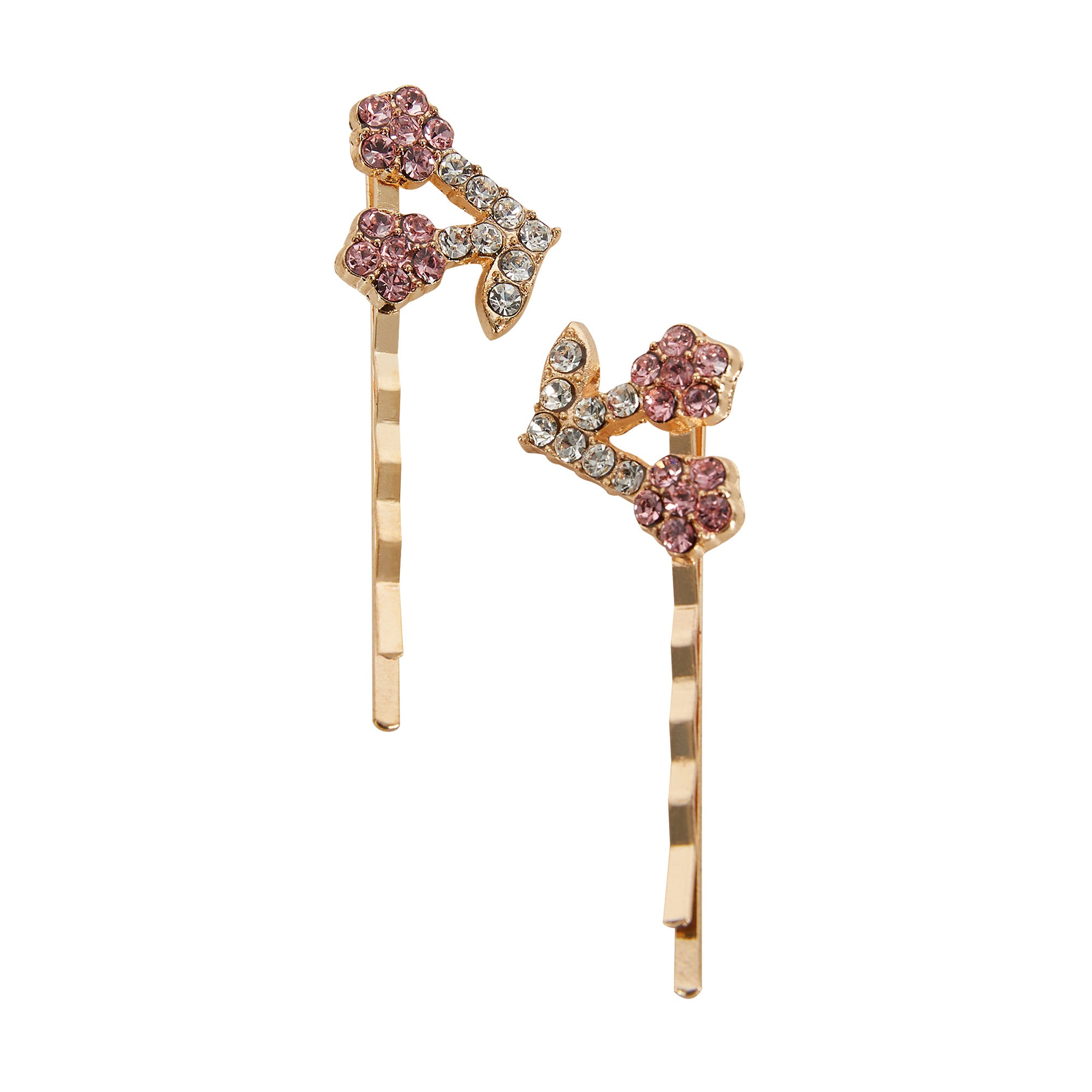 Girls Pink Cherry Hair Clips