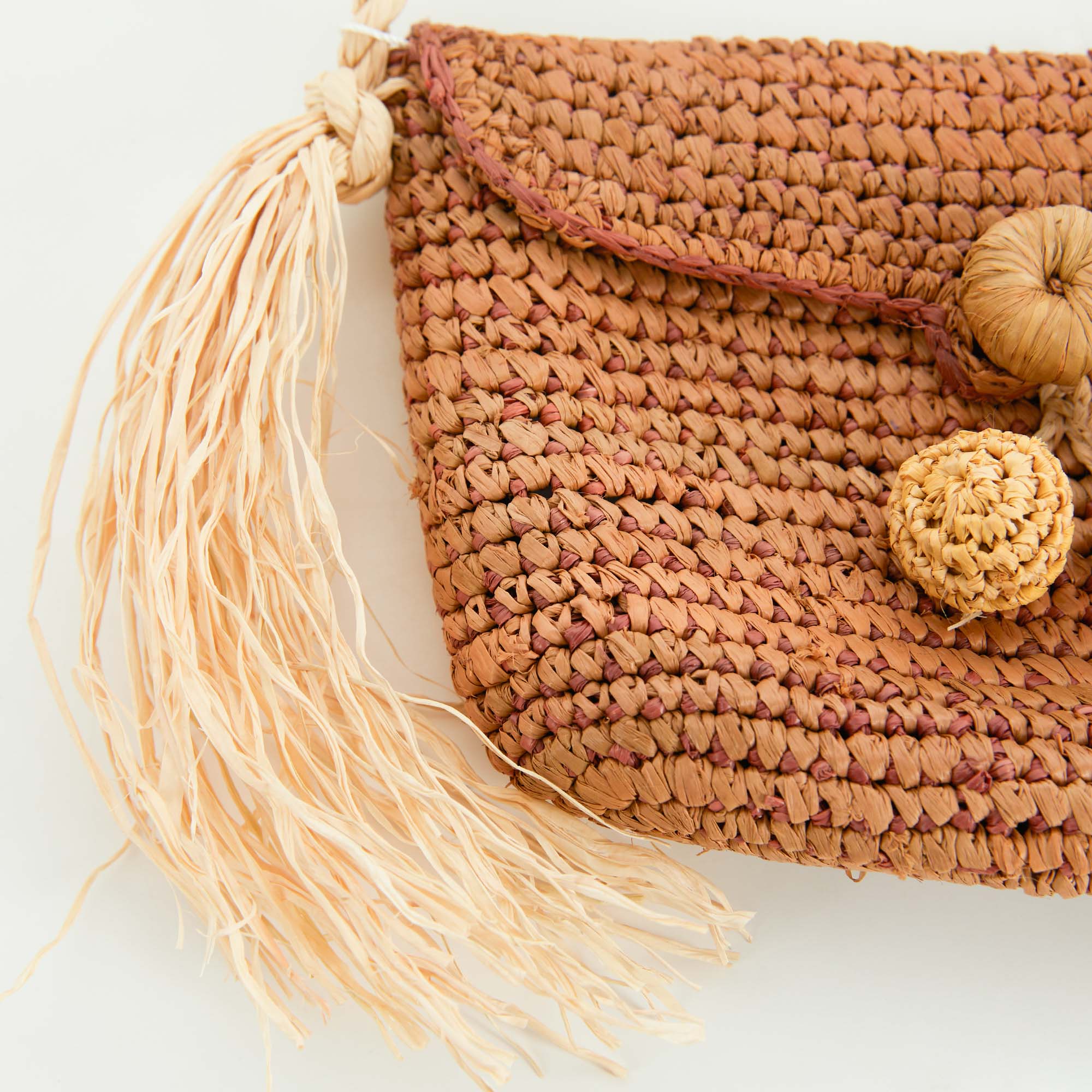 Girls Raphia Shoulder Bag