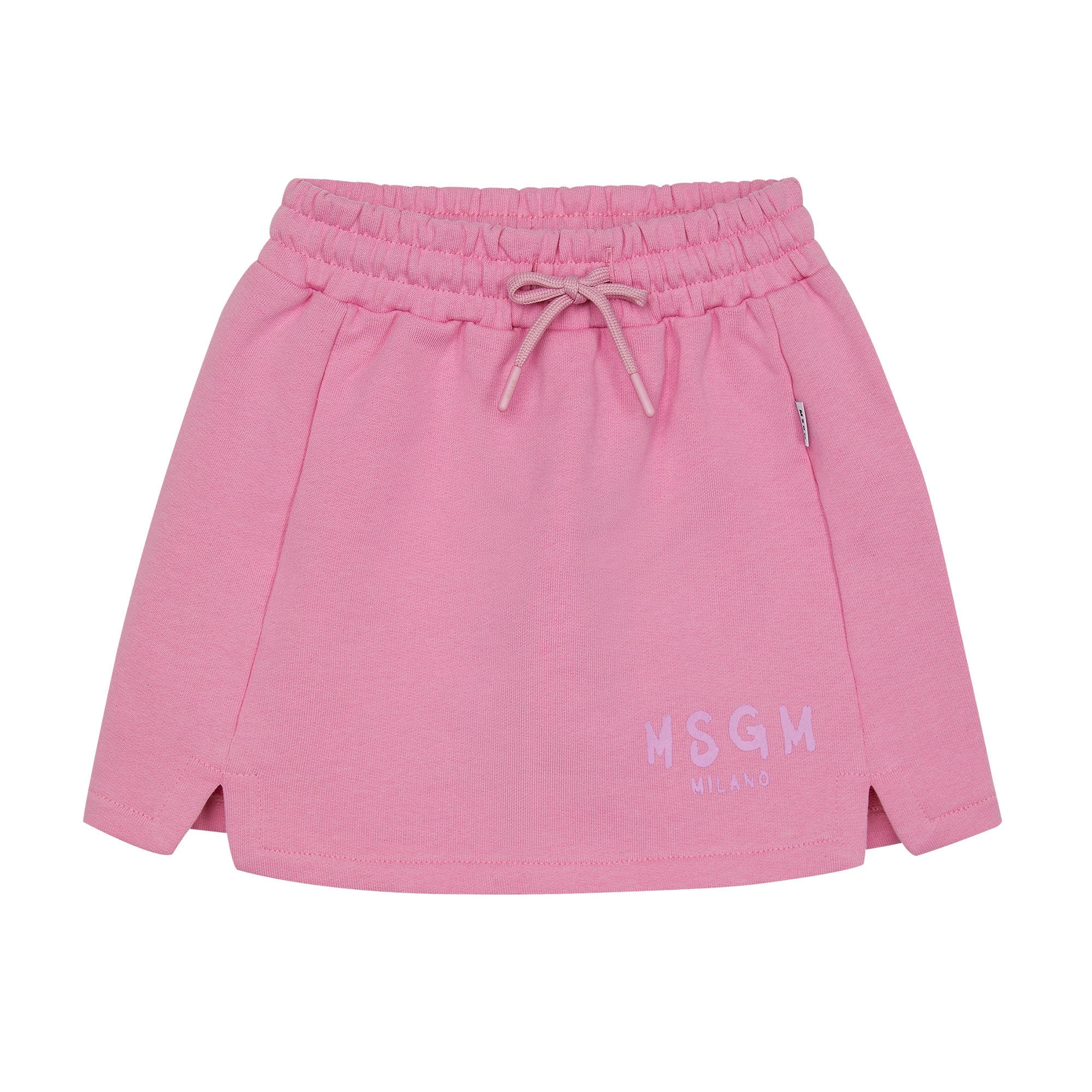 Girls Pink Logo Cotton Skirt