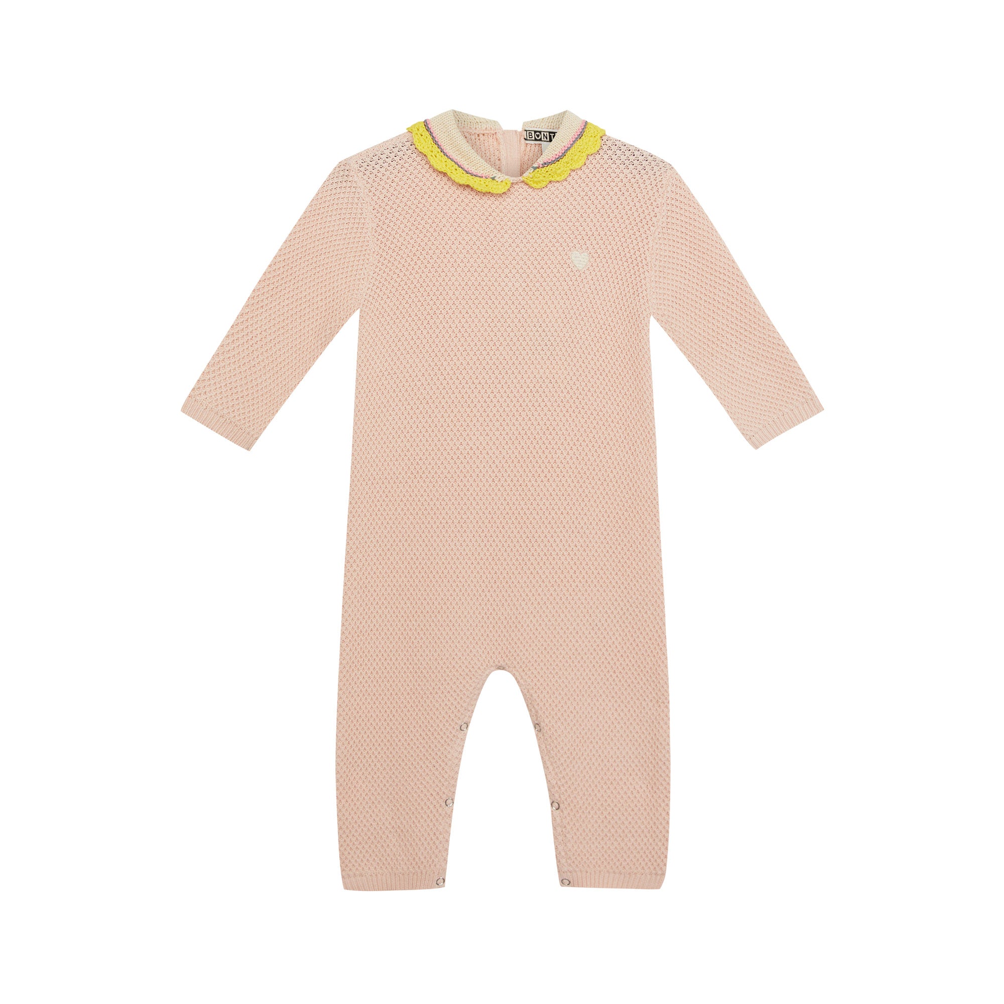 Baby Girls Light Pink Cotton Babysuit