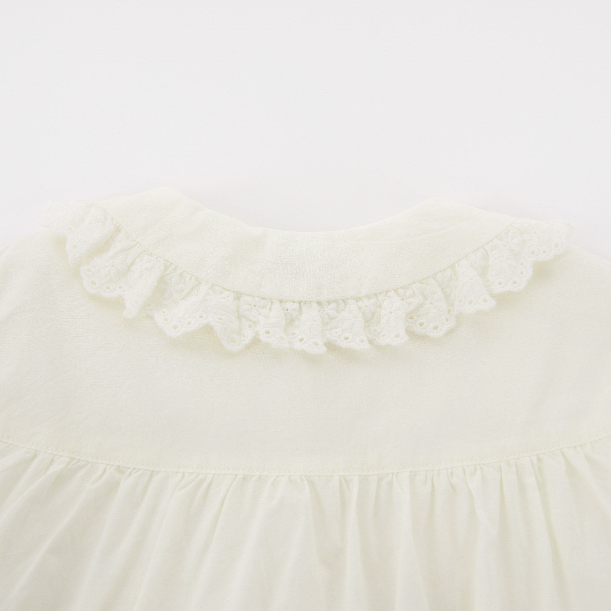 Girls White Cotton Dress