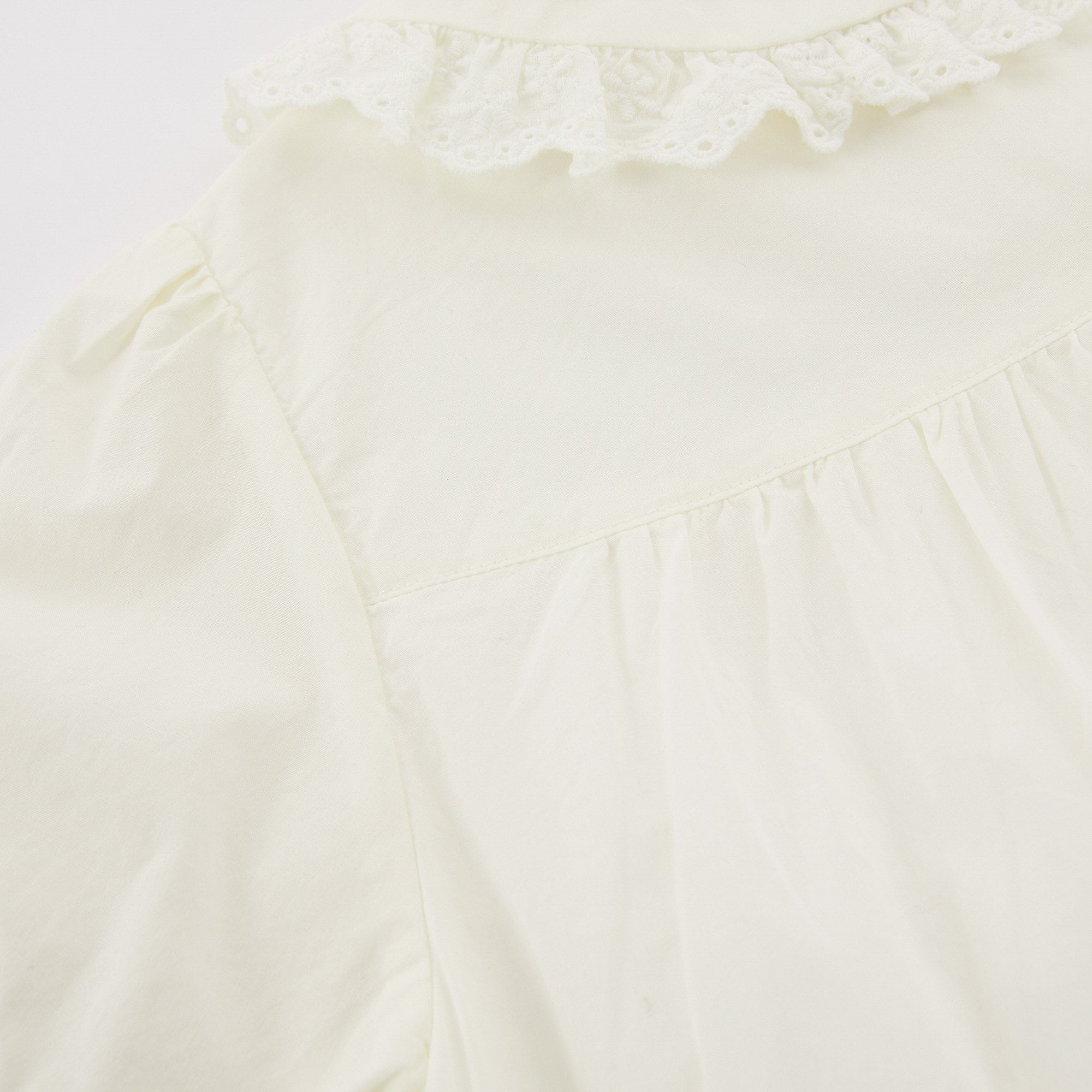 Girls White Cotton Dress