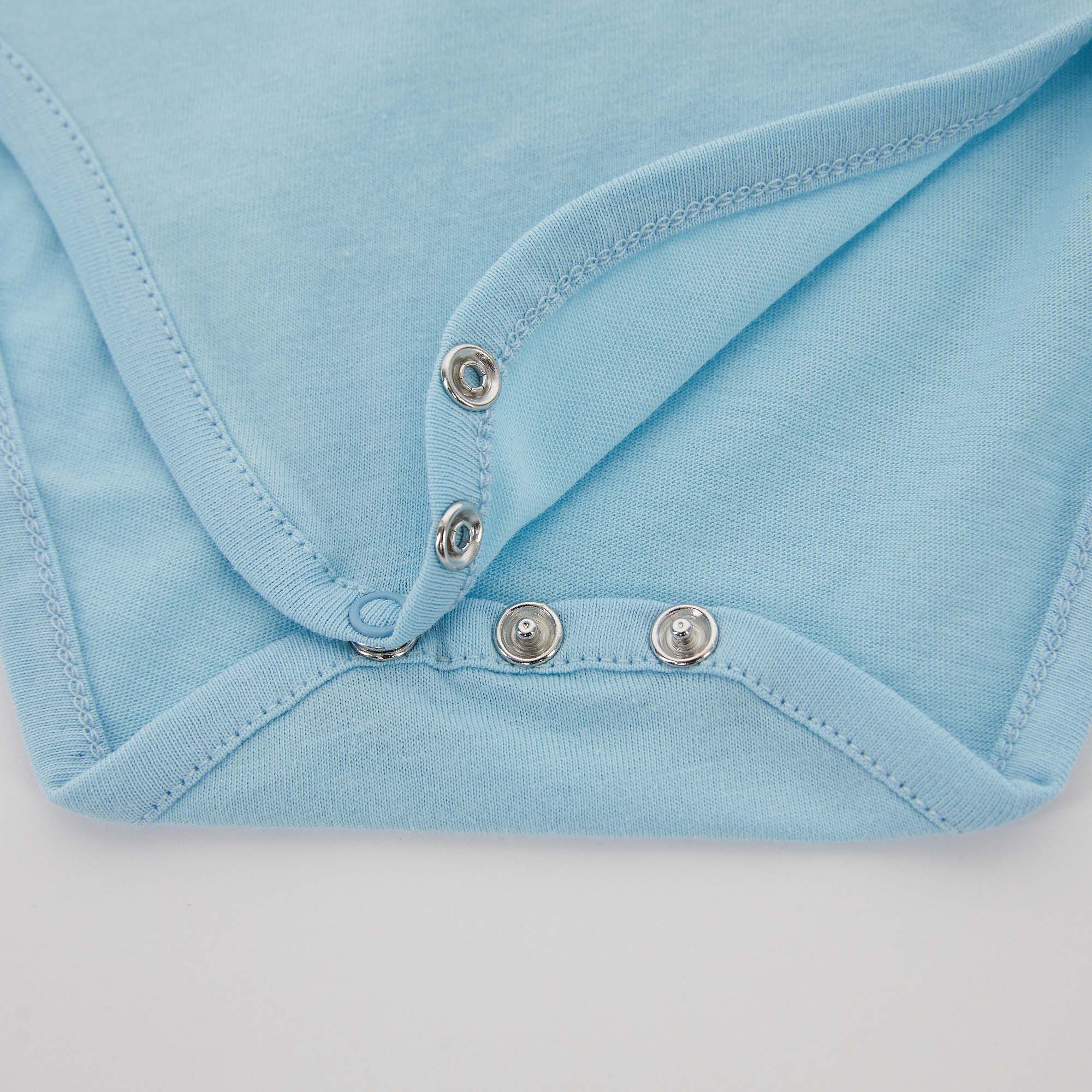 Baby Boys Blue Cotton Babysuit Set