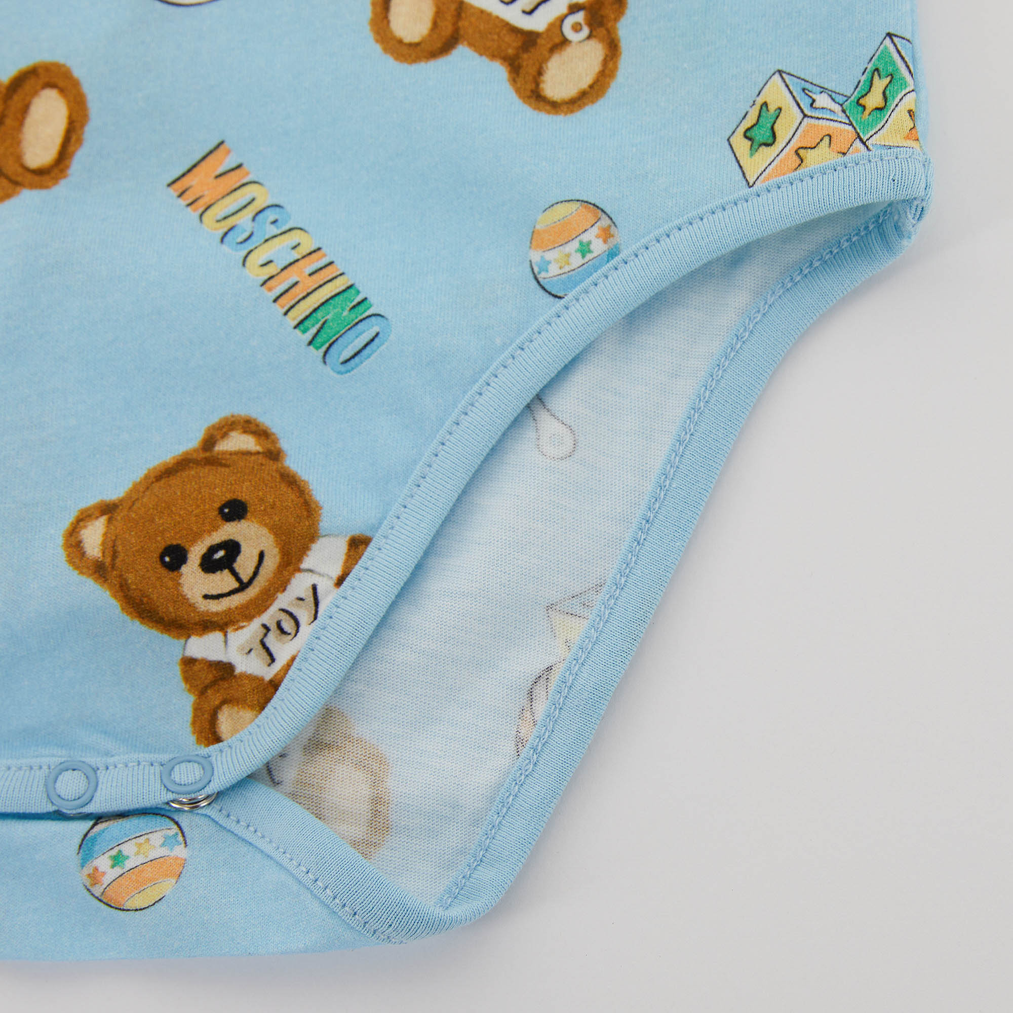 Baby Boys Blue Cotton Babysuit Set