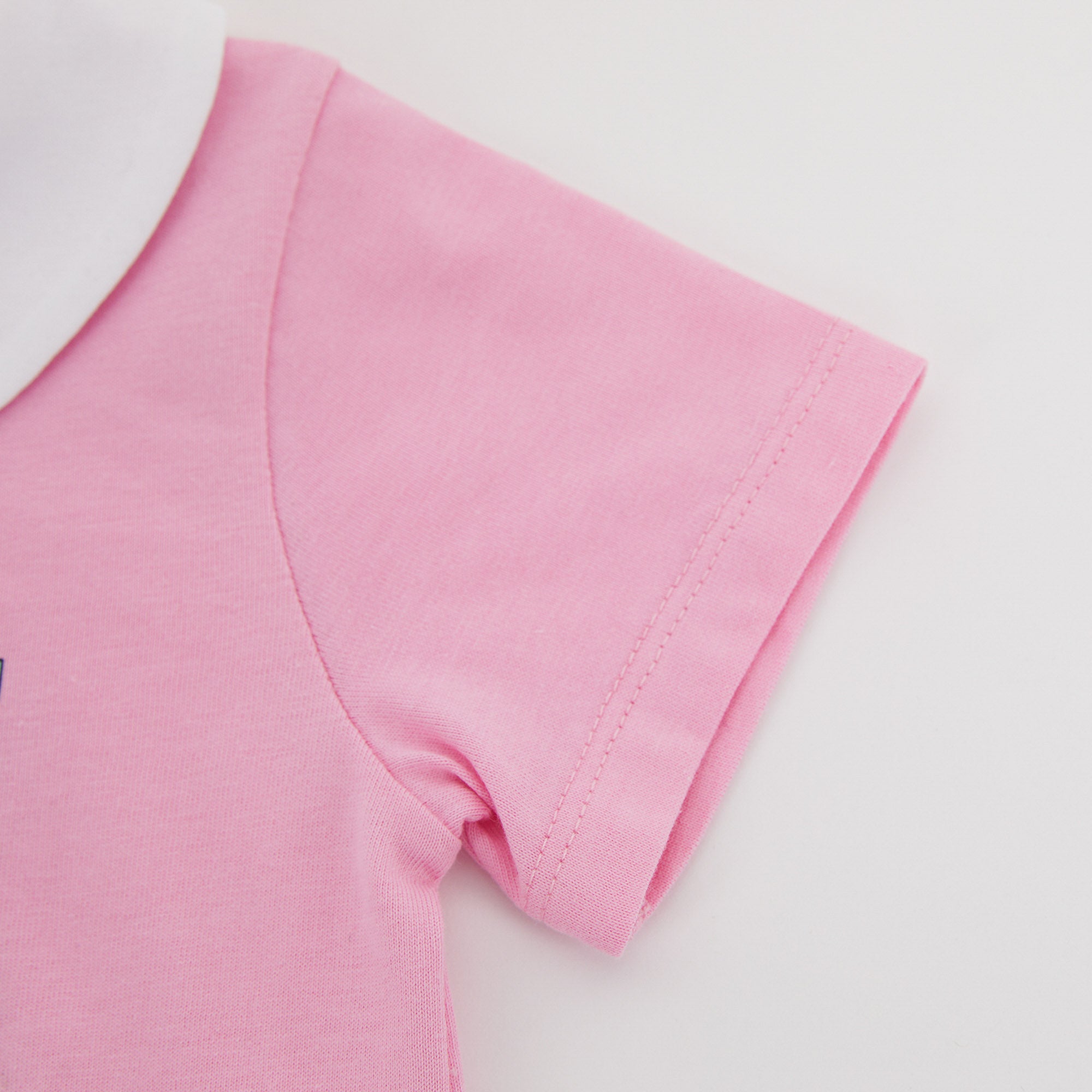 Baby Girls Bright Pink Cotton Babysuit