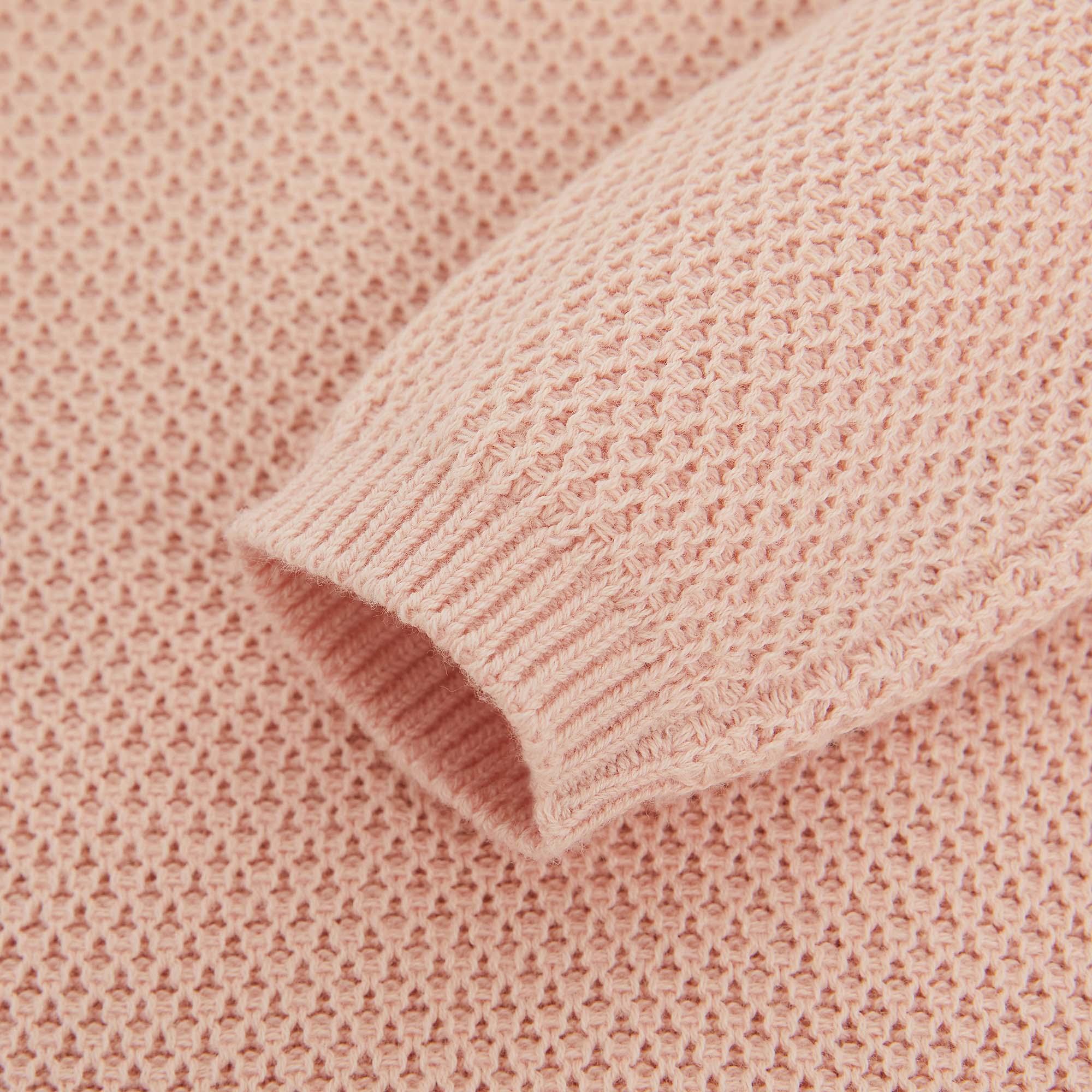 Baby Girls Light Pink Cotton Babysuit