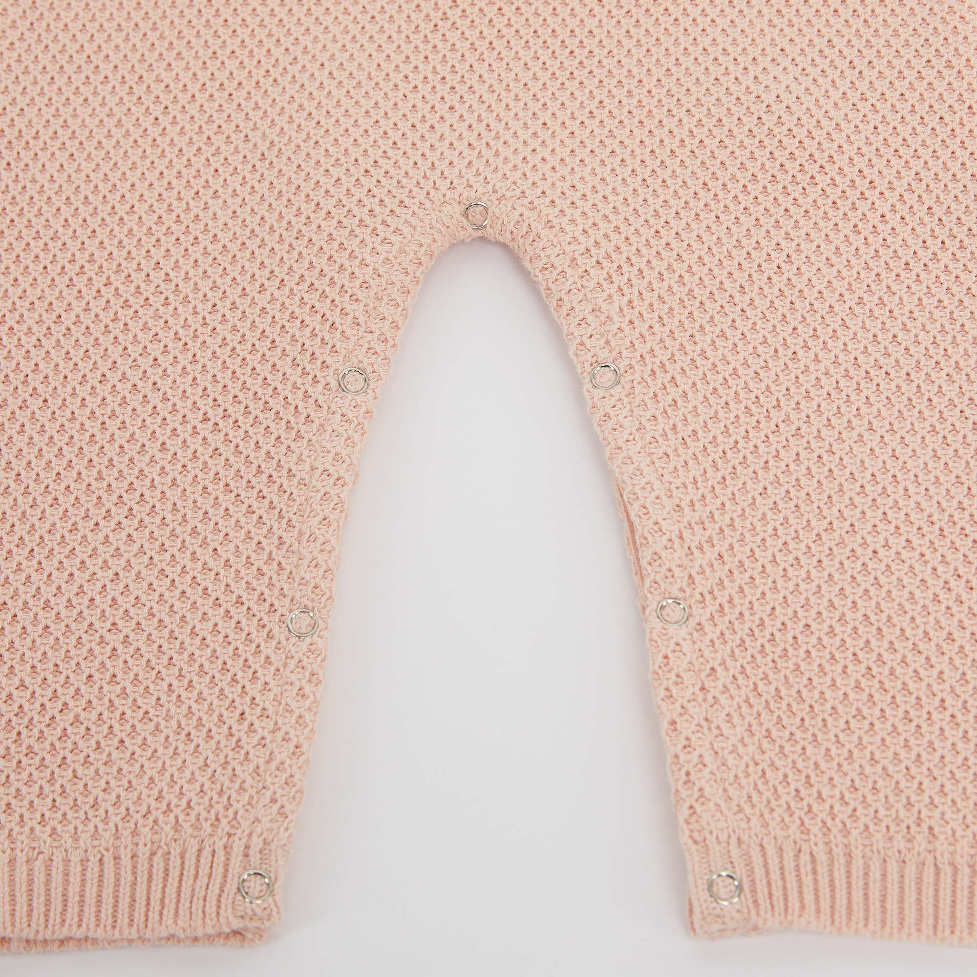 Baby Girls Light Pink Cotton Babysuit