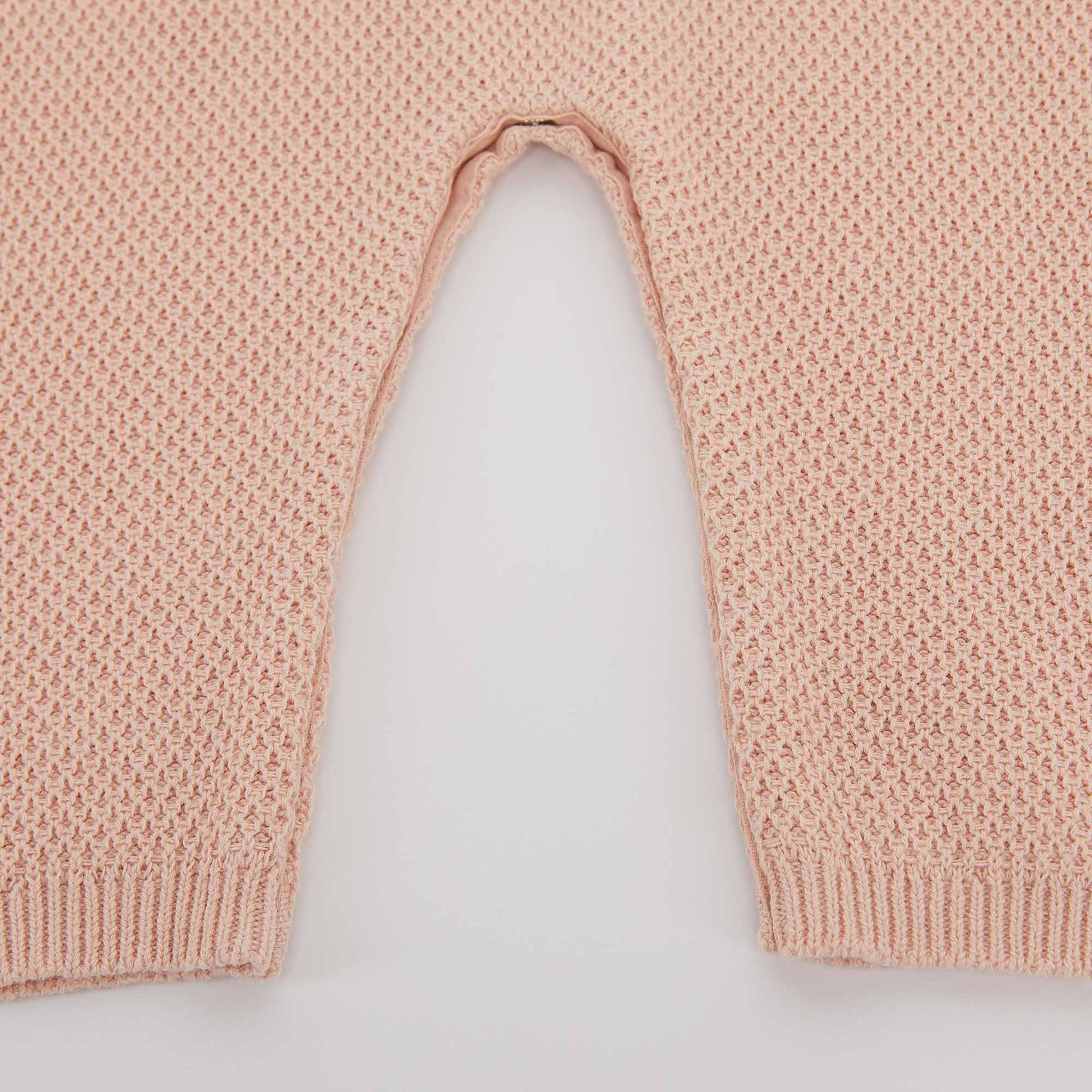 Baby Girls Light Pink Cotton Babysuit